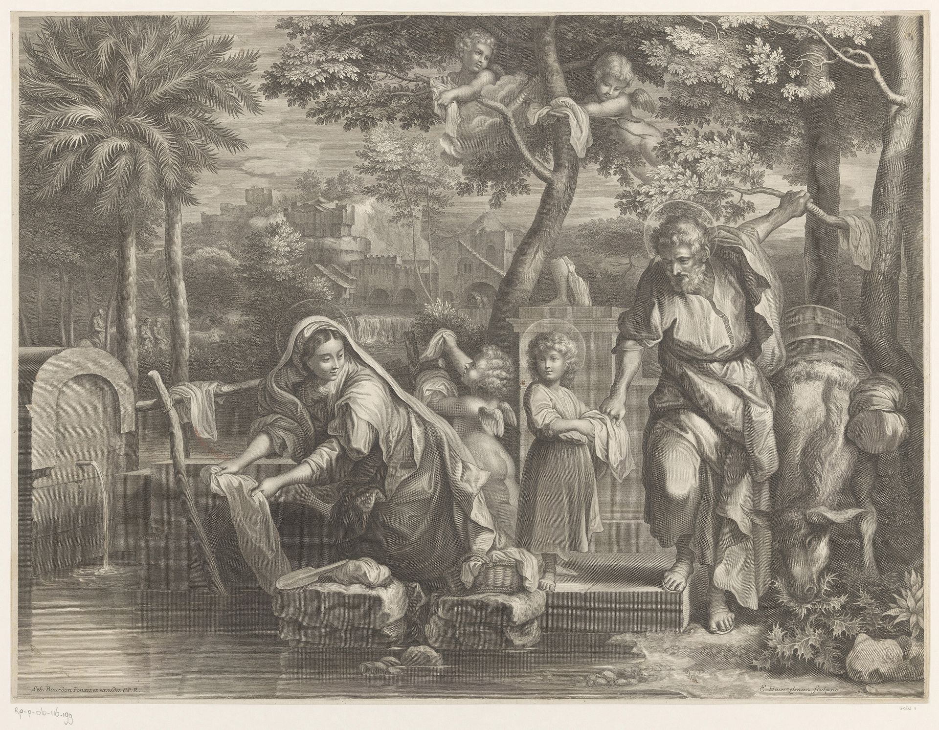 Rest on the Flight into Egypt by Elias Hainzelmann