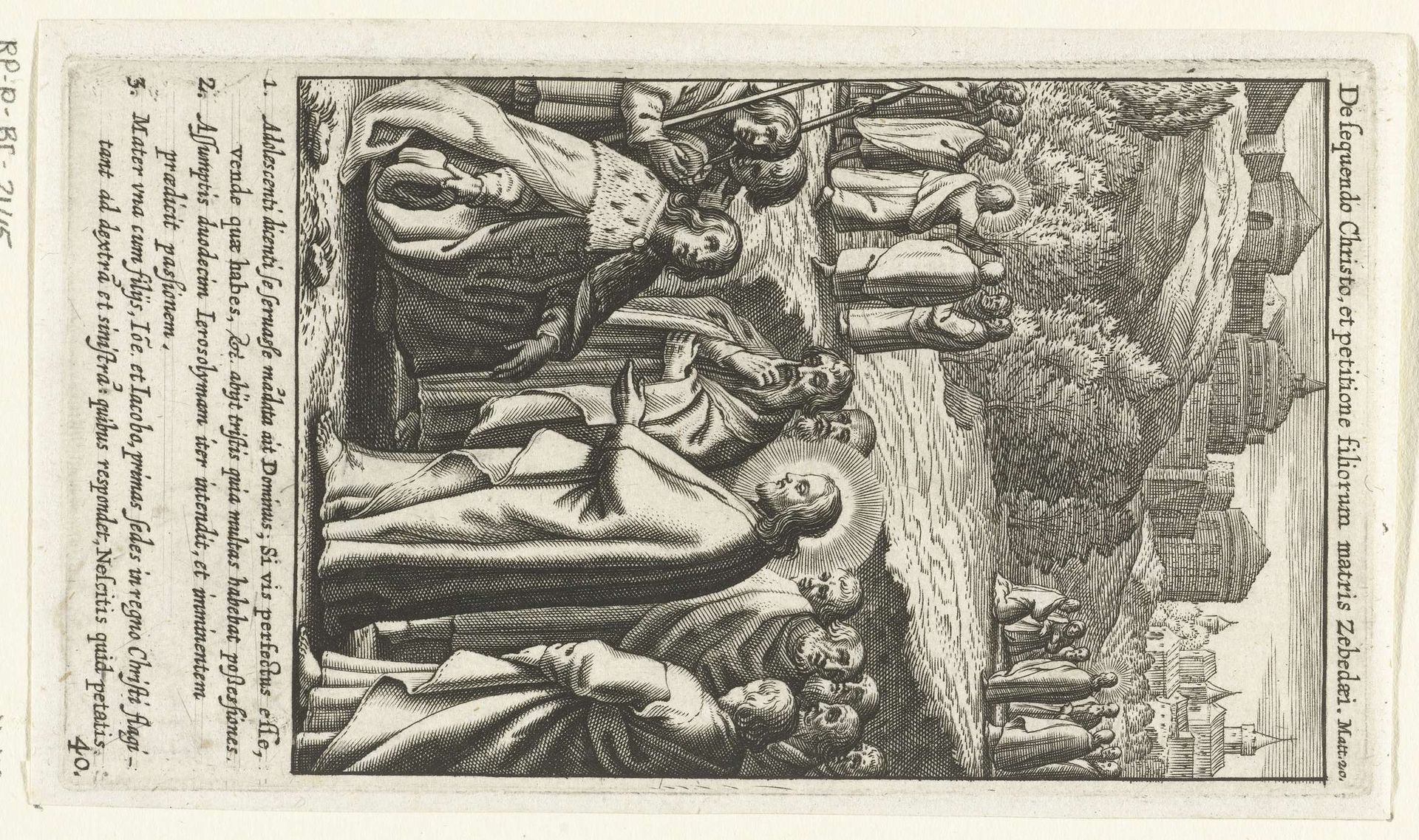 Christus en de moeder van de zonen van Zebedeüs by Boëtius Adamsz. Bolswert