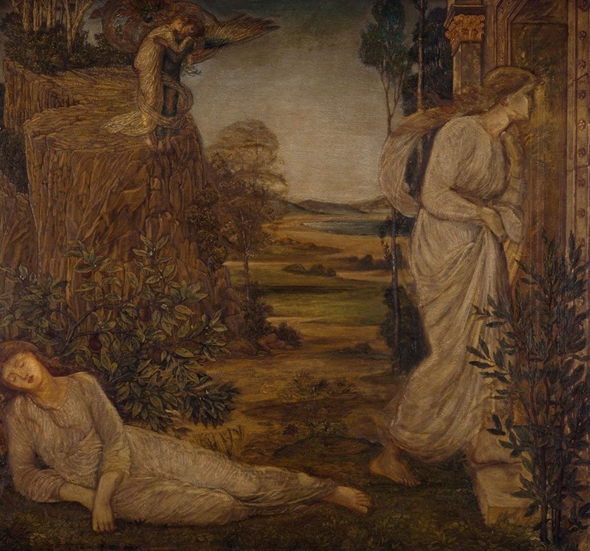 Zephyrus Bearing Psyche to the Mountain by Edward Burne-Jones