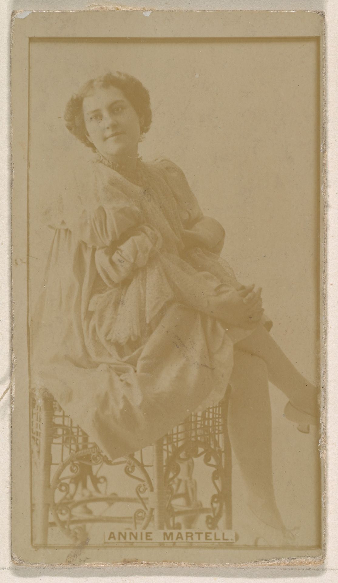 Annie Martell, from the Actresses series (N245) issued by Kinney Brothers to promote Sweet Caporal Cigarettes by Kinney Brothers Tobacco Company