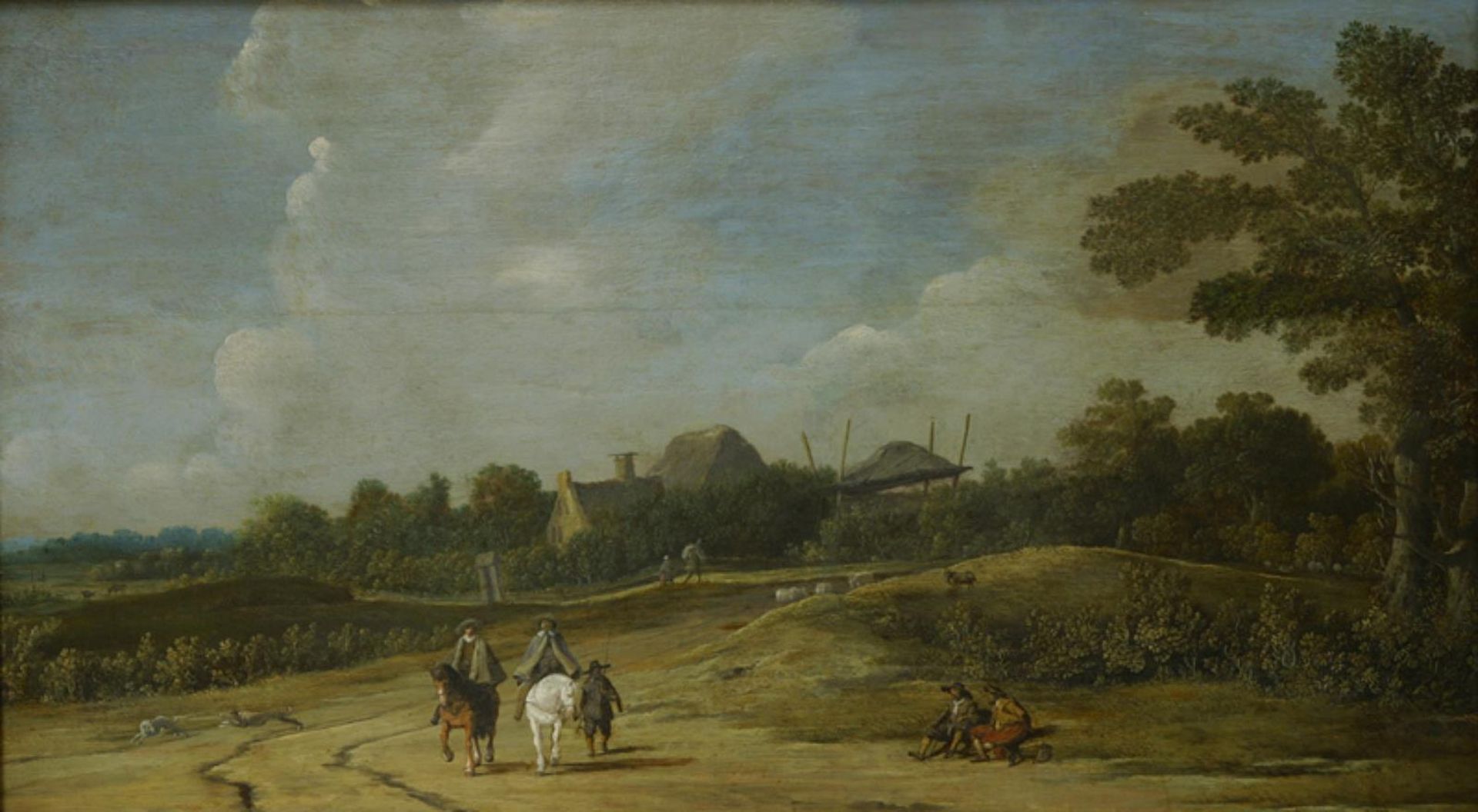 Landscape with Riders on a Sandy Road by Pieter Jansz.
