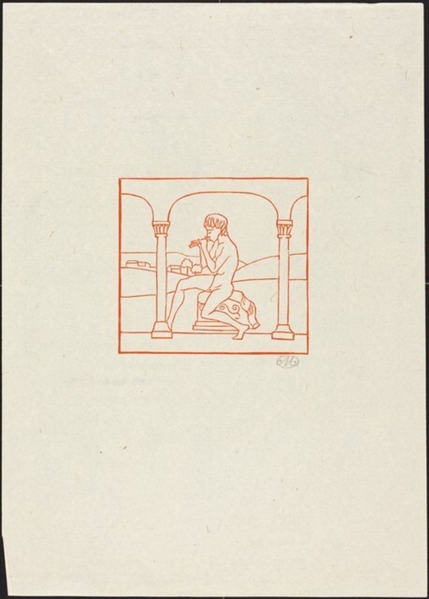 Frontispiece: Daphnis Playing on His Pipe (Frontispice) by Aristide Maillol