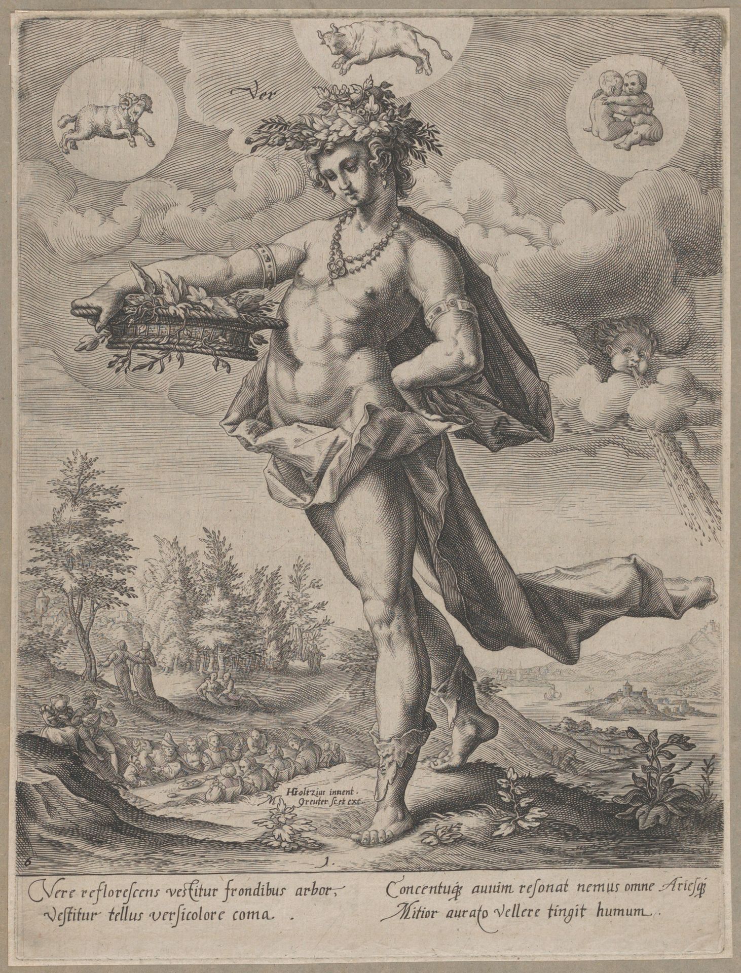 Spring from the series The Four Seasons by Matthaeus Greuter