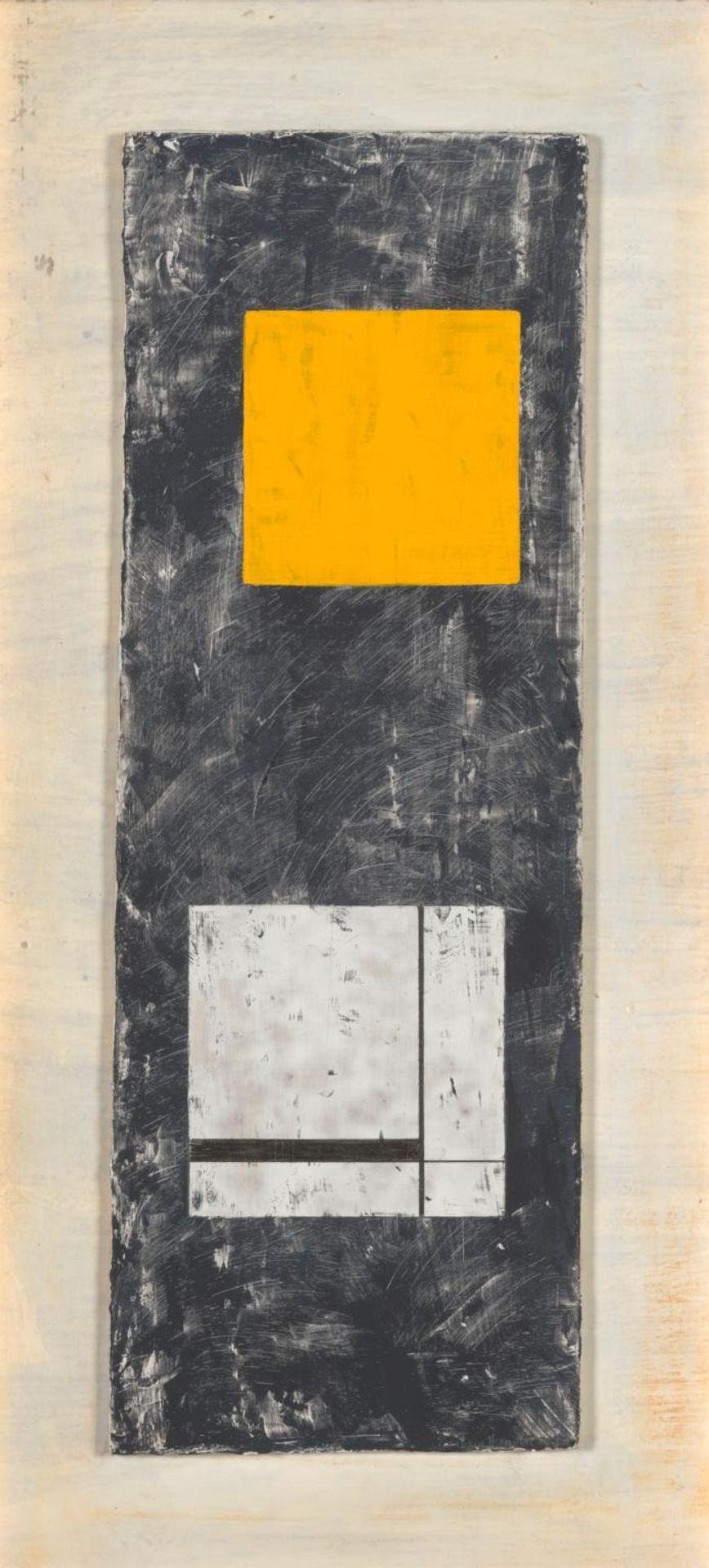 Two Forms (White and Yellow) by  Dame Barbara Hepworth