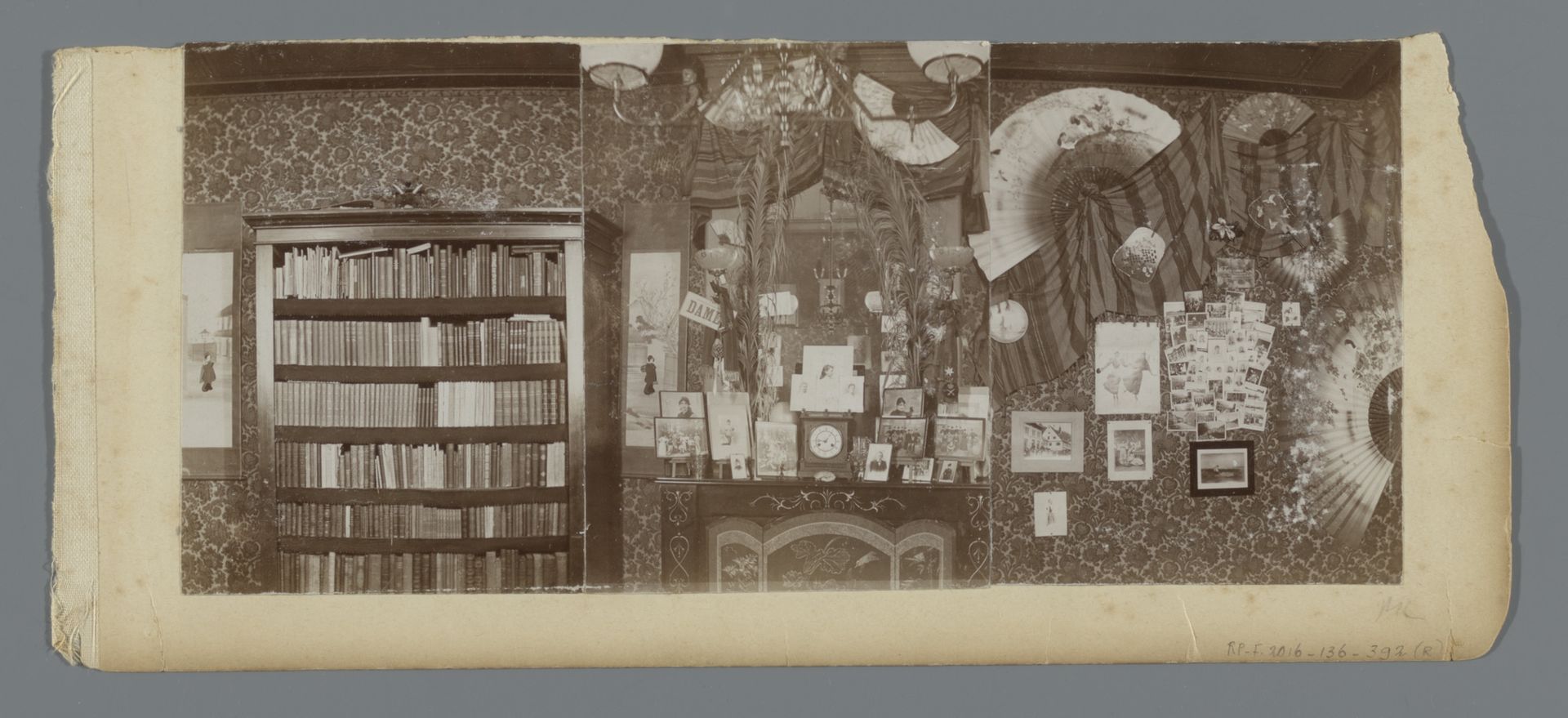 Collage van drie foto's van het interieur van de kamer Henk van den Berg op de Turfmarkt 3 by Hendrik Herman van den Berg