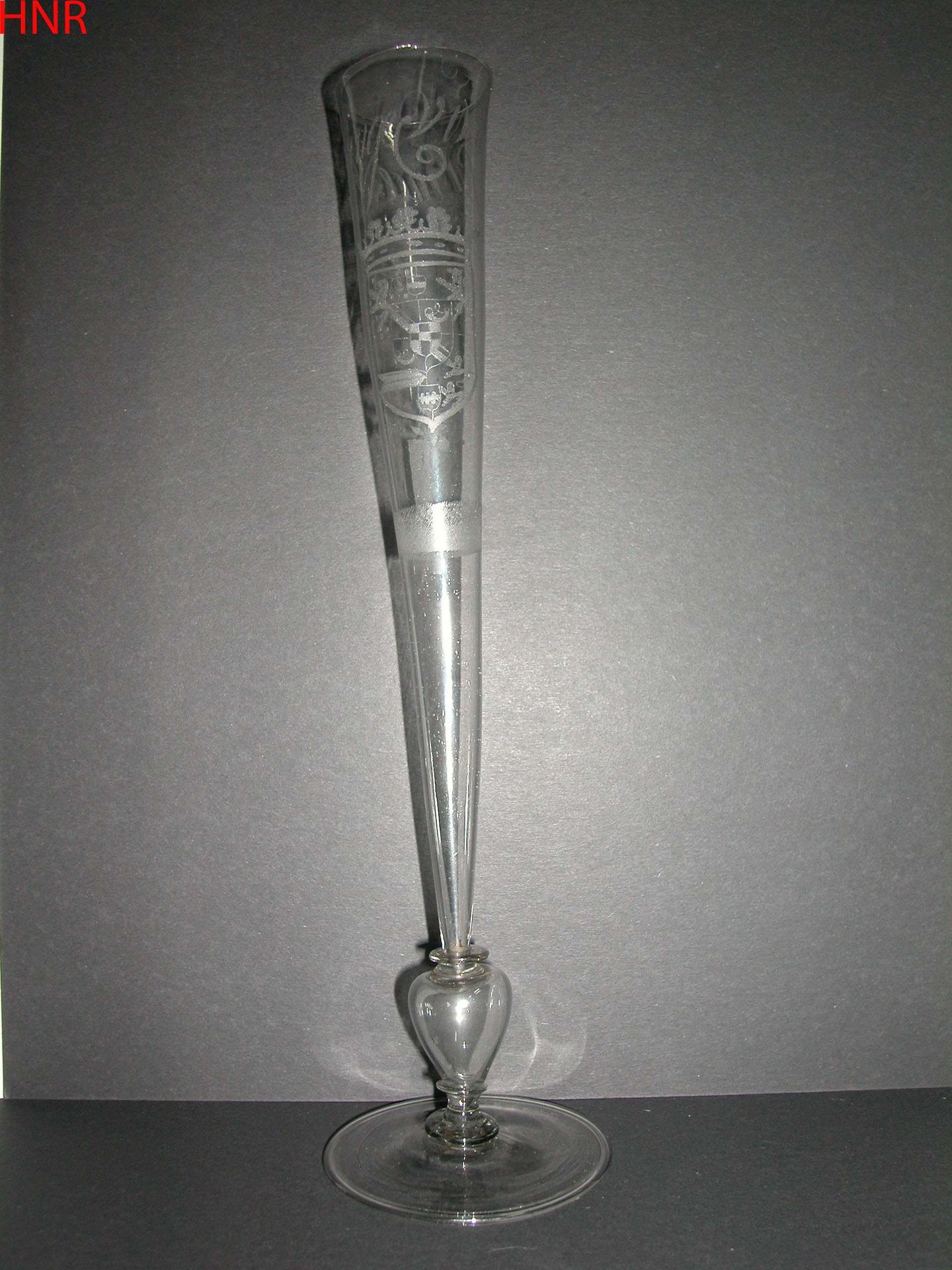 Flute glass by Anonymous