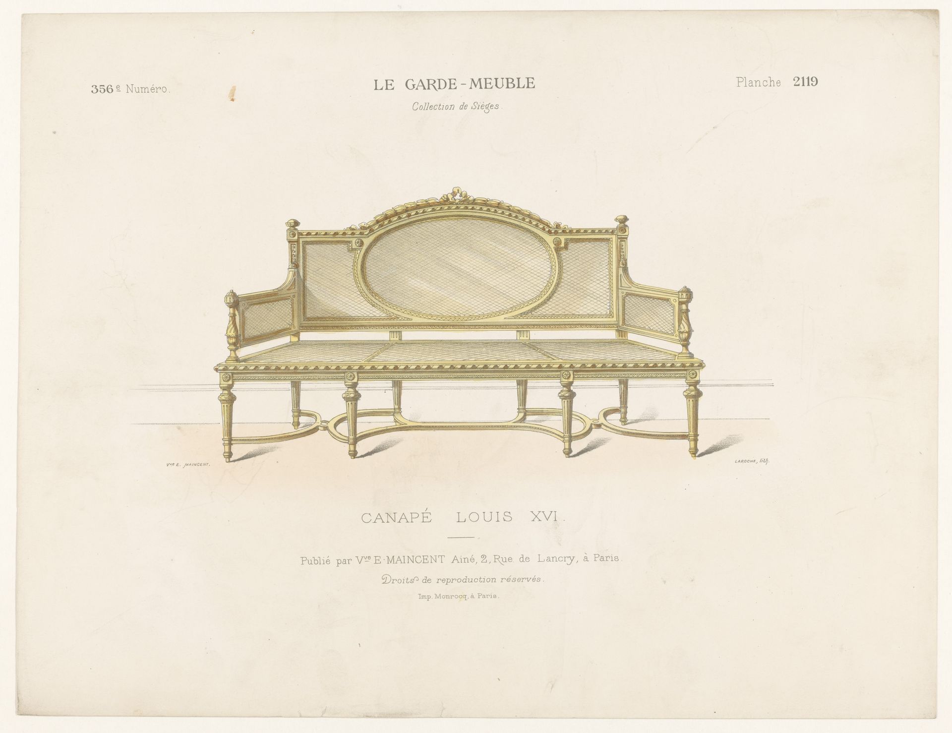 Canapé by Léon Laroche