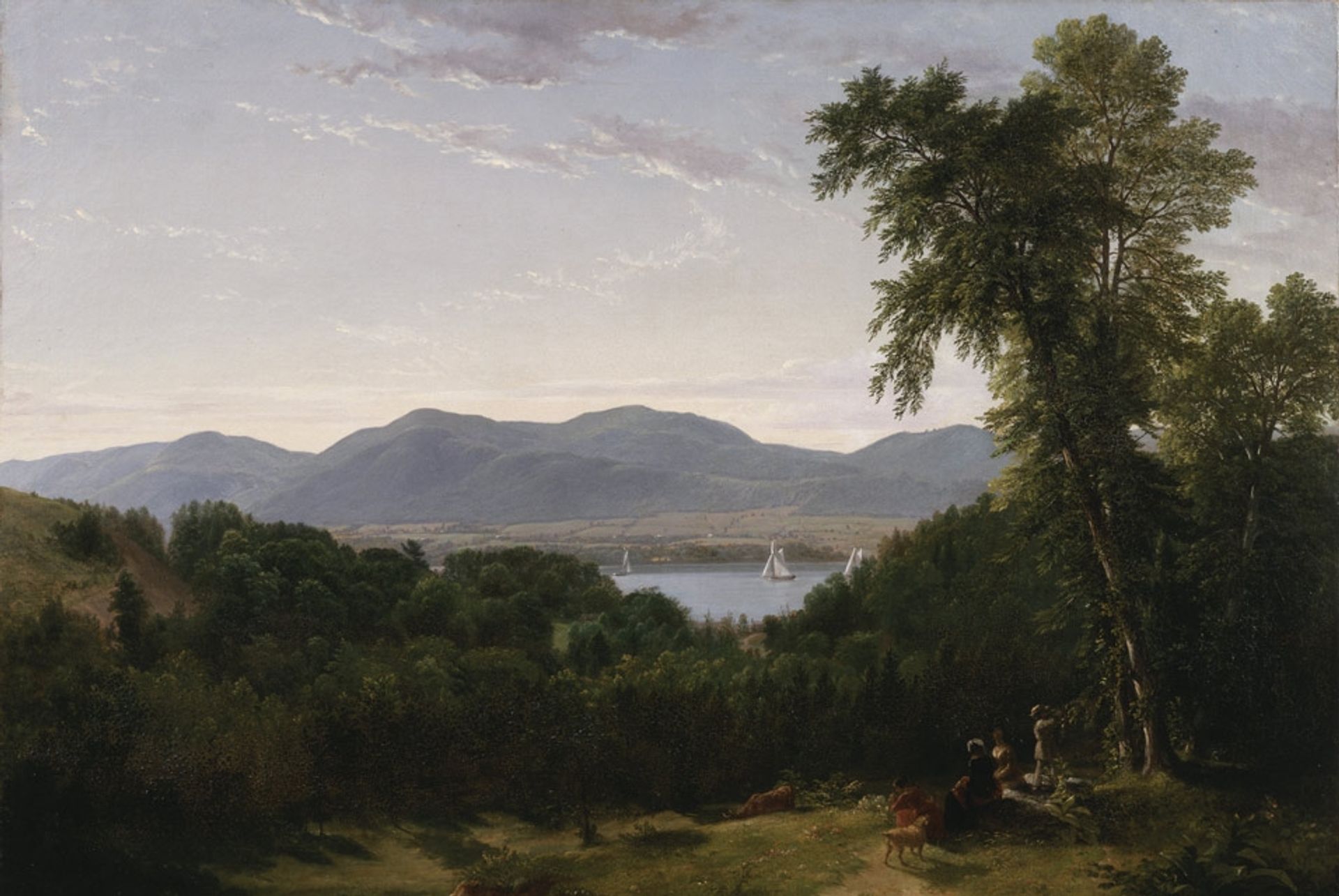 Beacon Hills on the Hudson River, Opposite Newburgh—painted on the Spot by Asher Brown Durand