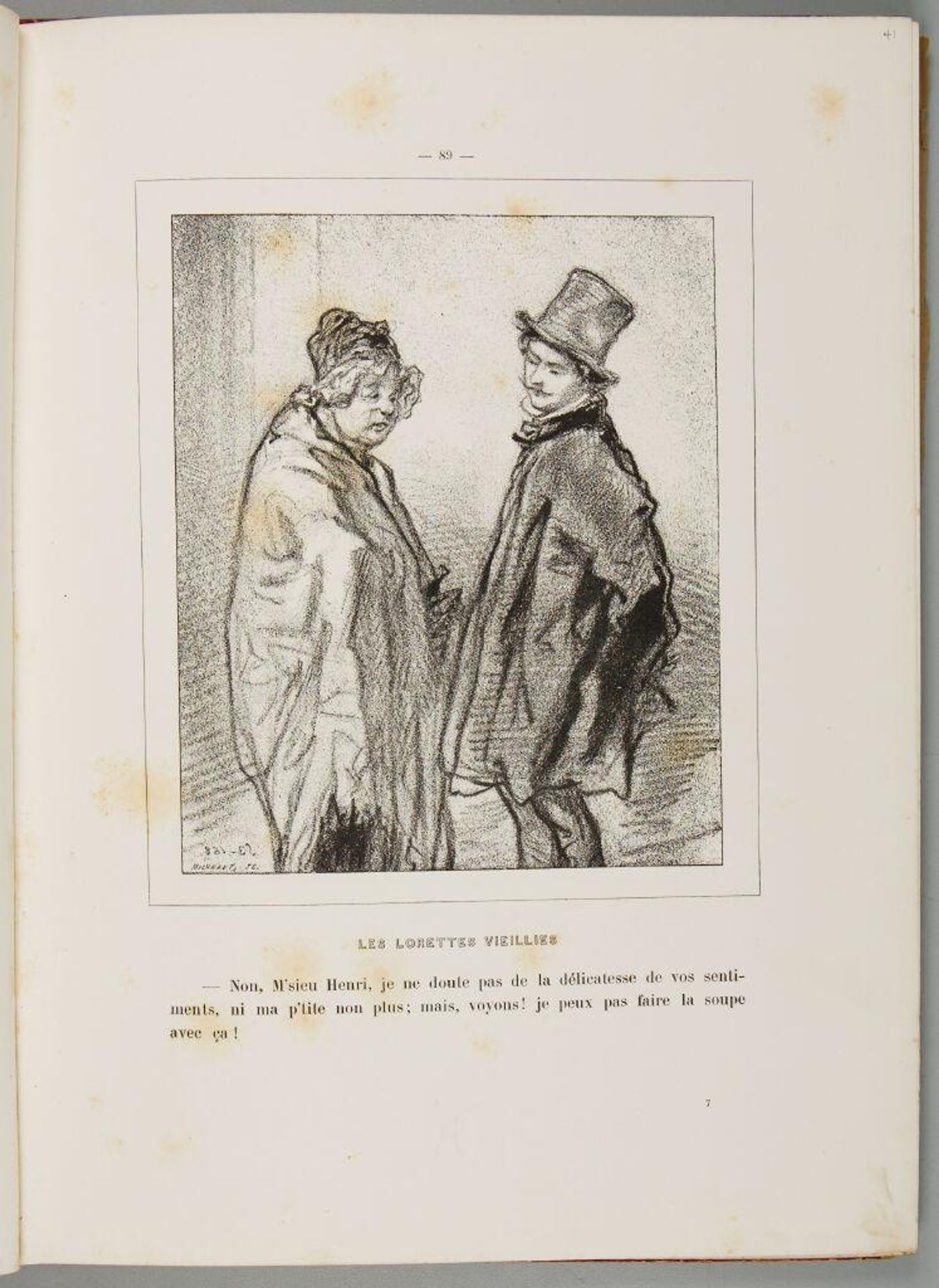 No, M. Henri.  I do not doubt the delicacy of your feelings, nor does my daughter; but look! I cannot make soup with that!, p.89 by Paul Gavarni