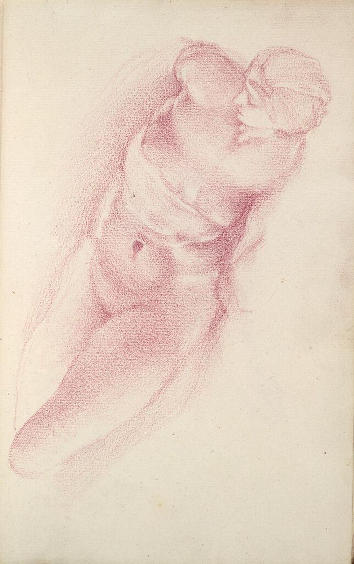 Study of "Dawn," after Michelangelo; verso: blank by Edward Burne-Jones