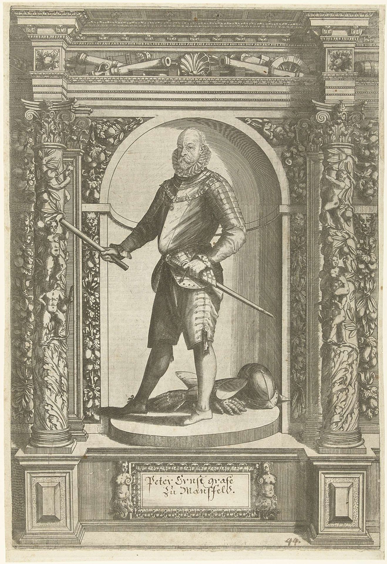 Portret van Peter Ernst I graaf von Mansveld-Vorderort by Dominicus Custos