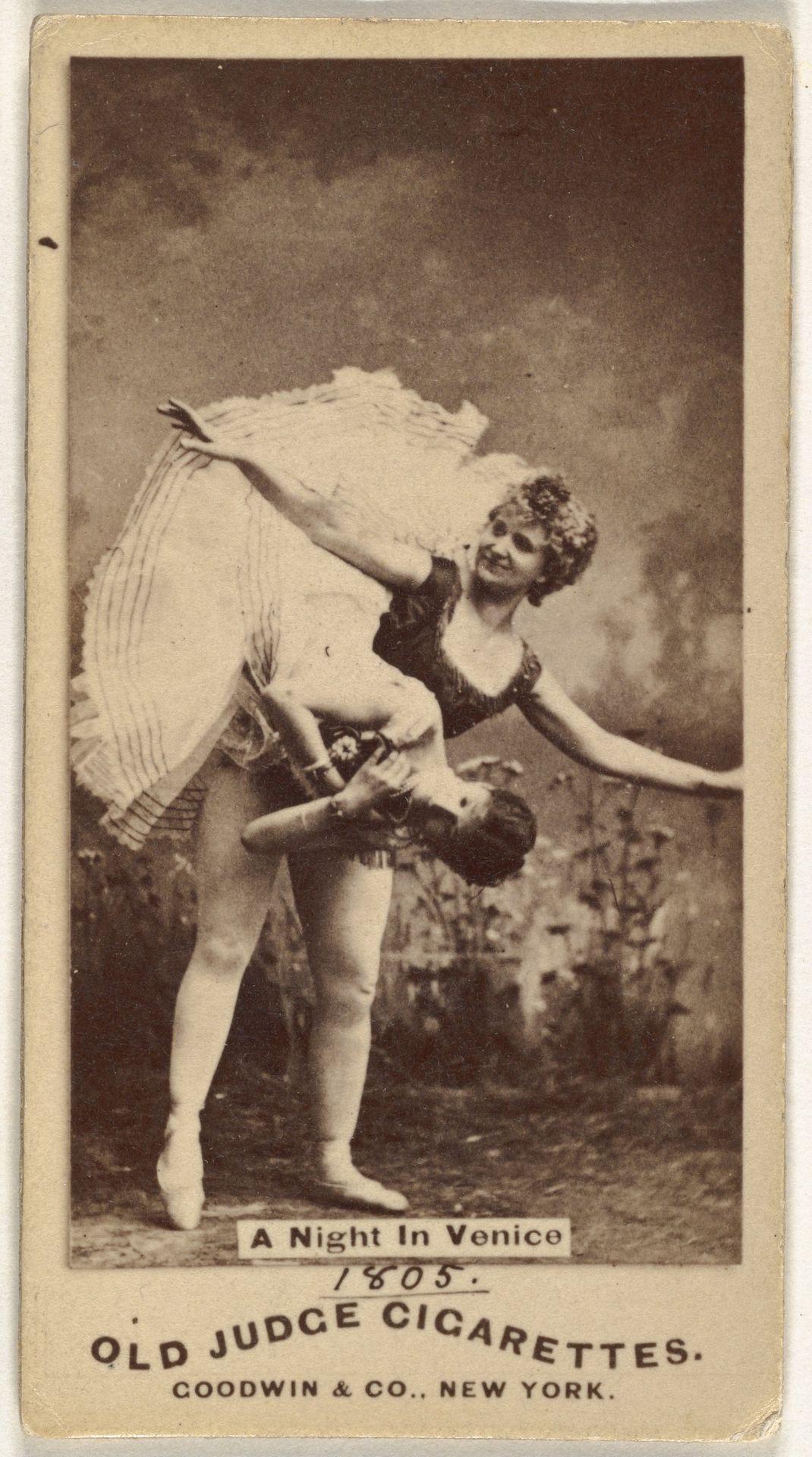 A Night in Venice, from the Actors and Actresses series (N171) for Old Judge Cigarettes by Goodwin & Company