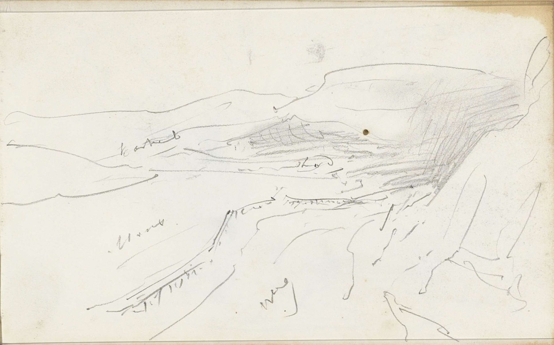 Pad in een berglandschap by Johannes Tavenraat