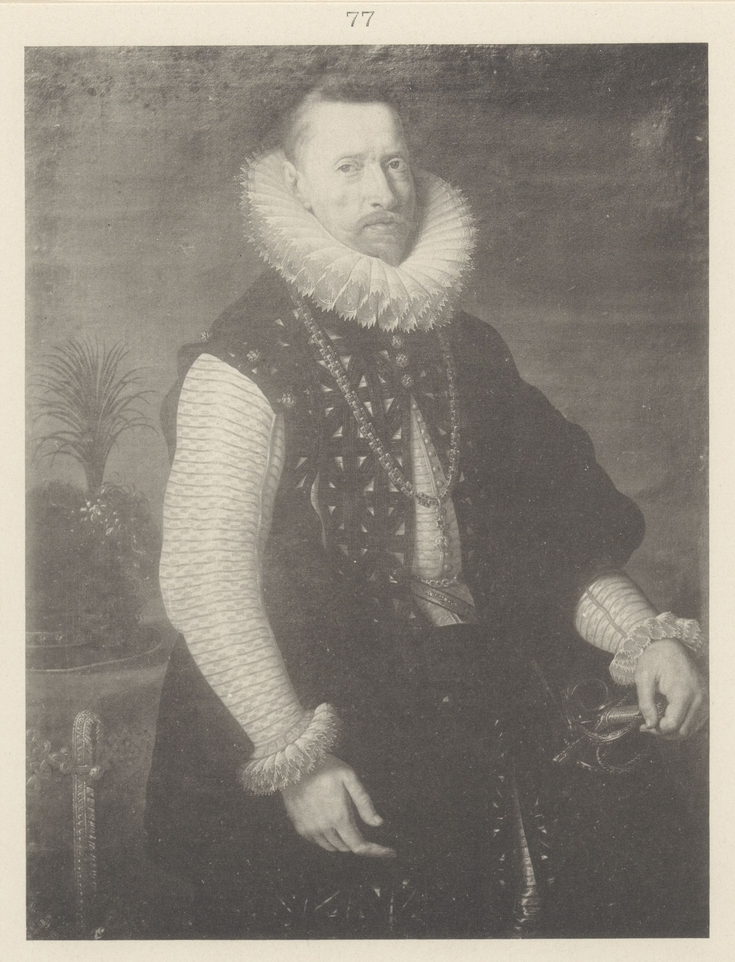 Fotoreproductie van een geschilderd portret van Albrecht VII, aartshertog van Oostenrijk by Anonymous