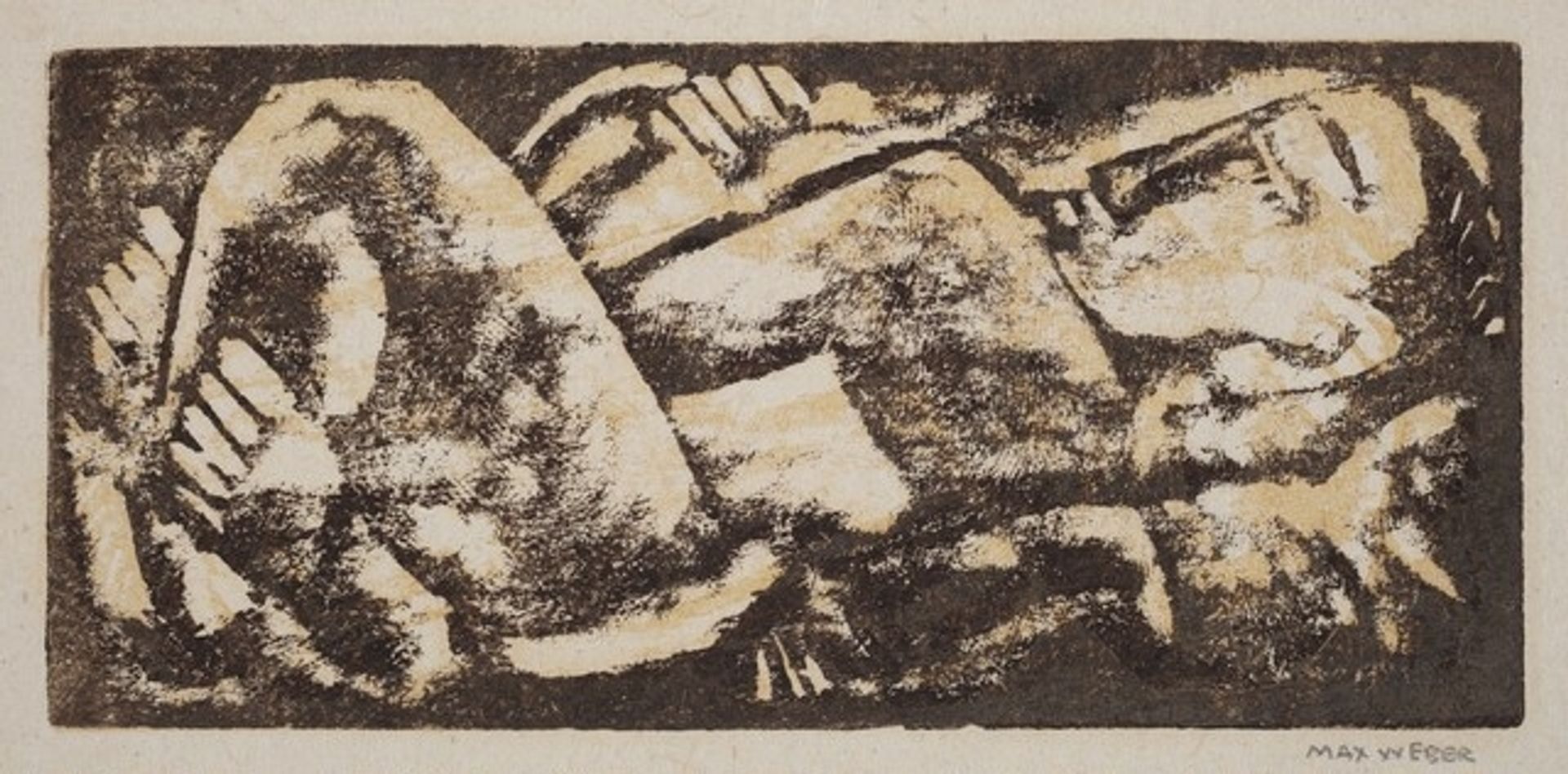 Crouching Nude by Max Weber