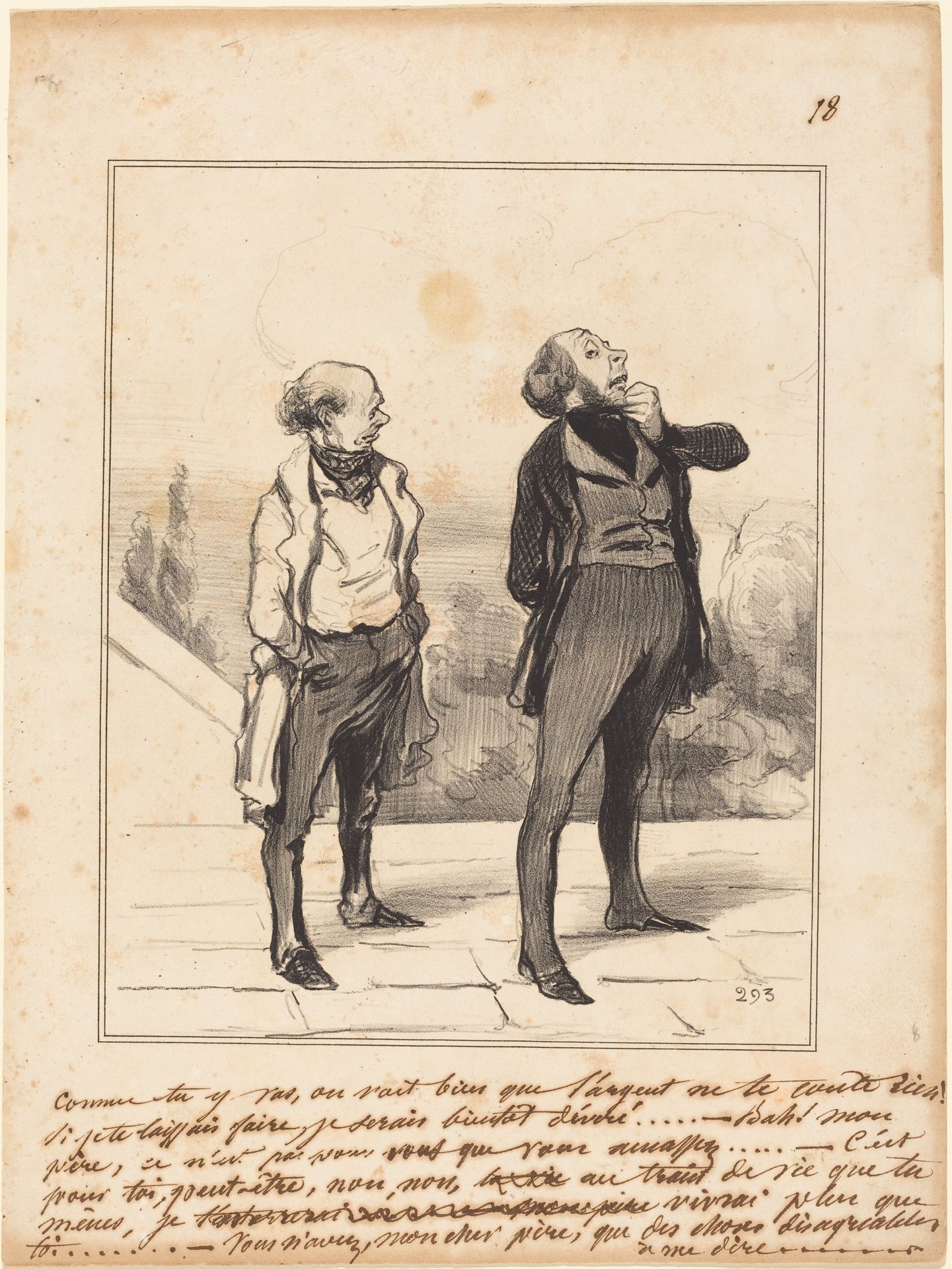 Comme tu y vas... by Honoré Daumier