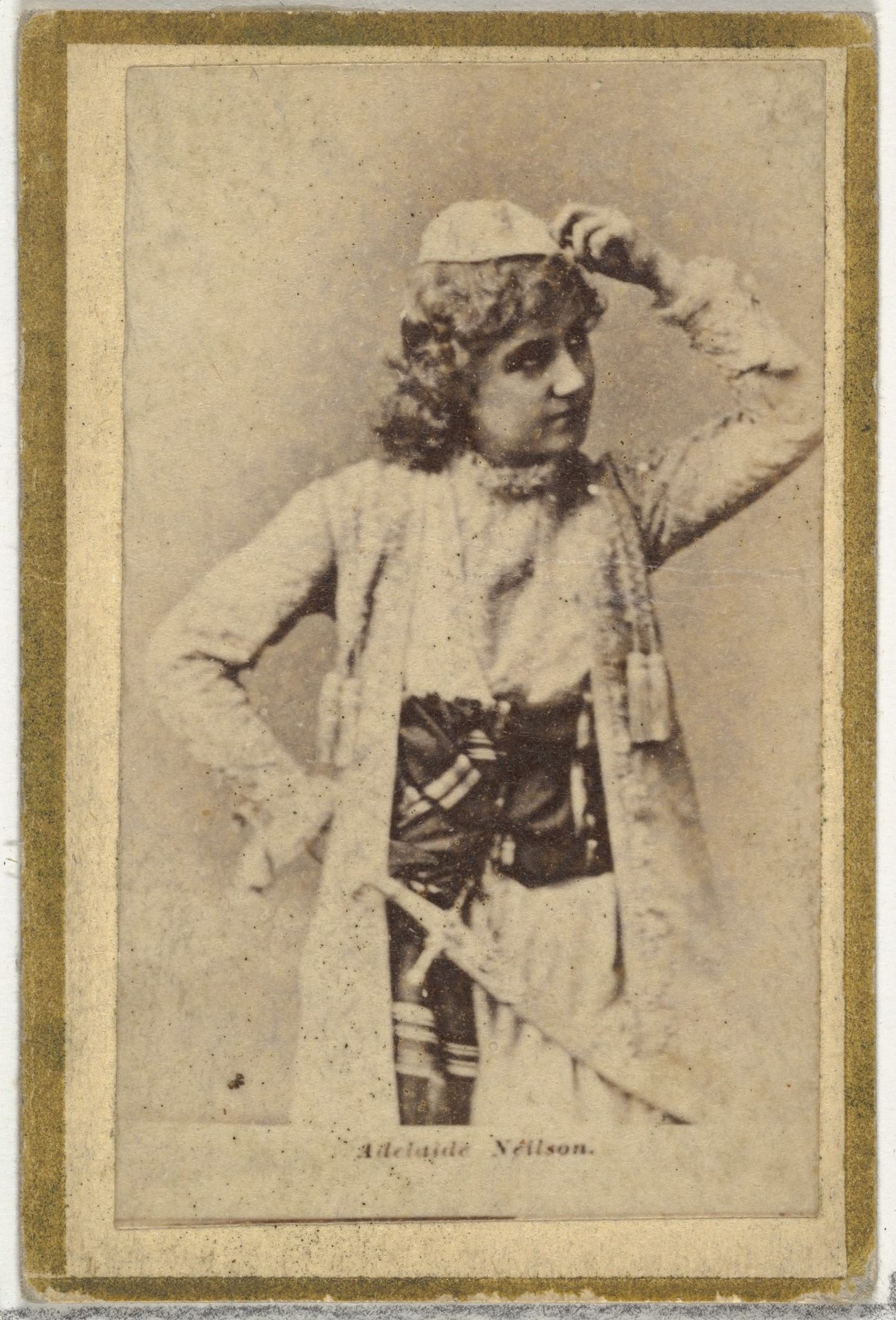 Adelaide Neilson, from the Actresses and Celebrities series (N60, Type 2) promoting Little Beauties Cigarettes for Allen & Ginter brand tobacco products by Allen & Ginter