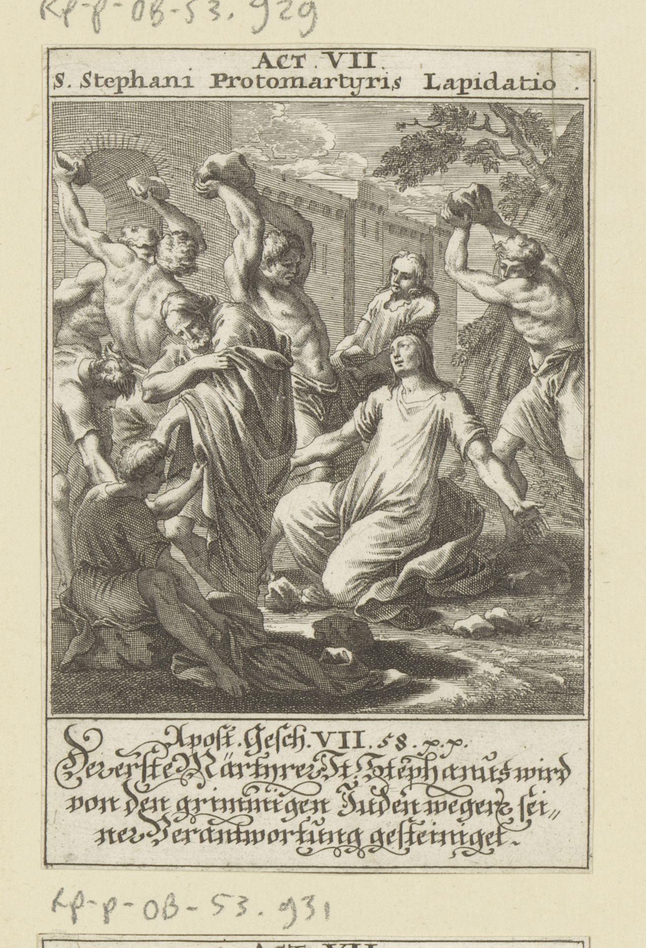 Heilige Stefanus gestenigd by Anonymous