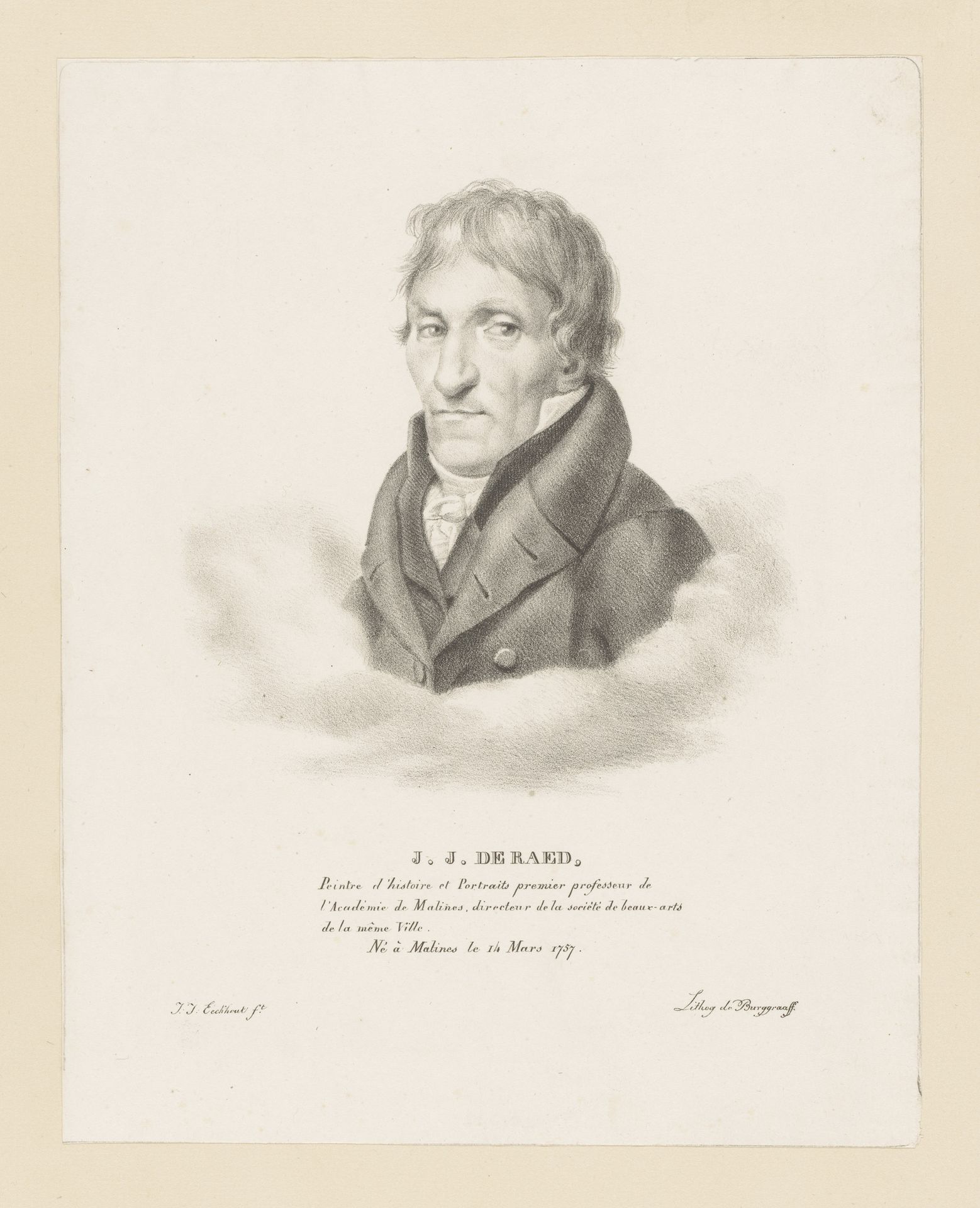 Portret van Jacques Jean de Raedt by Guillaume Philidor Van den Burggraaff