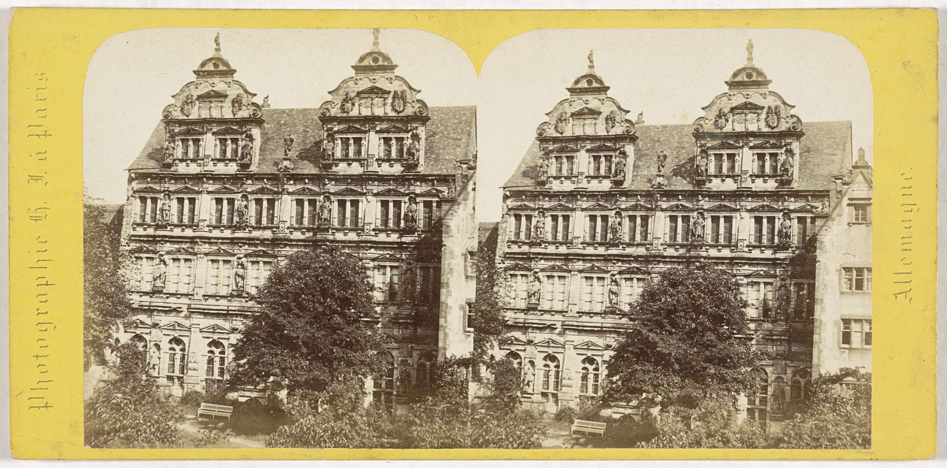 Friedrichshaus in Schloß Heidelberg, Duitsland by Hippolyte Jouvin