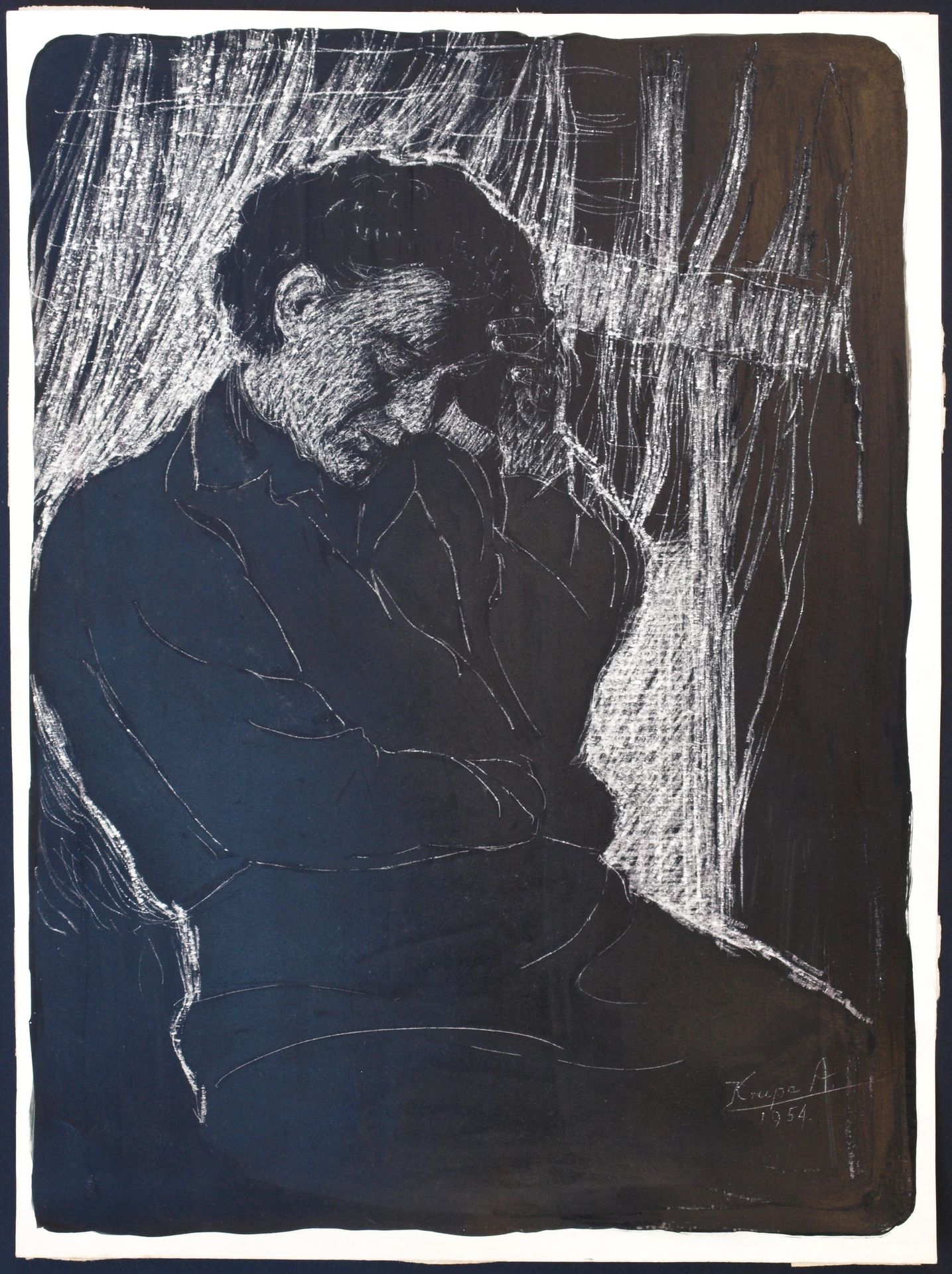 Grated ink: A moment of rest by Alfred Krupa