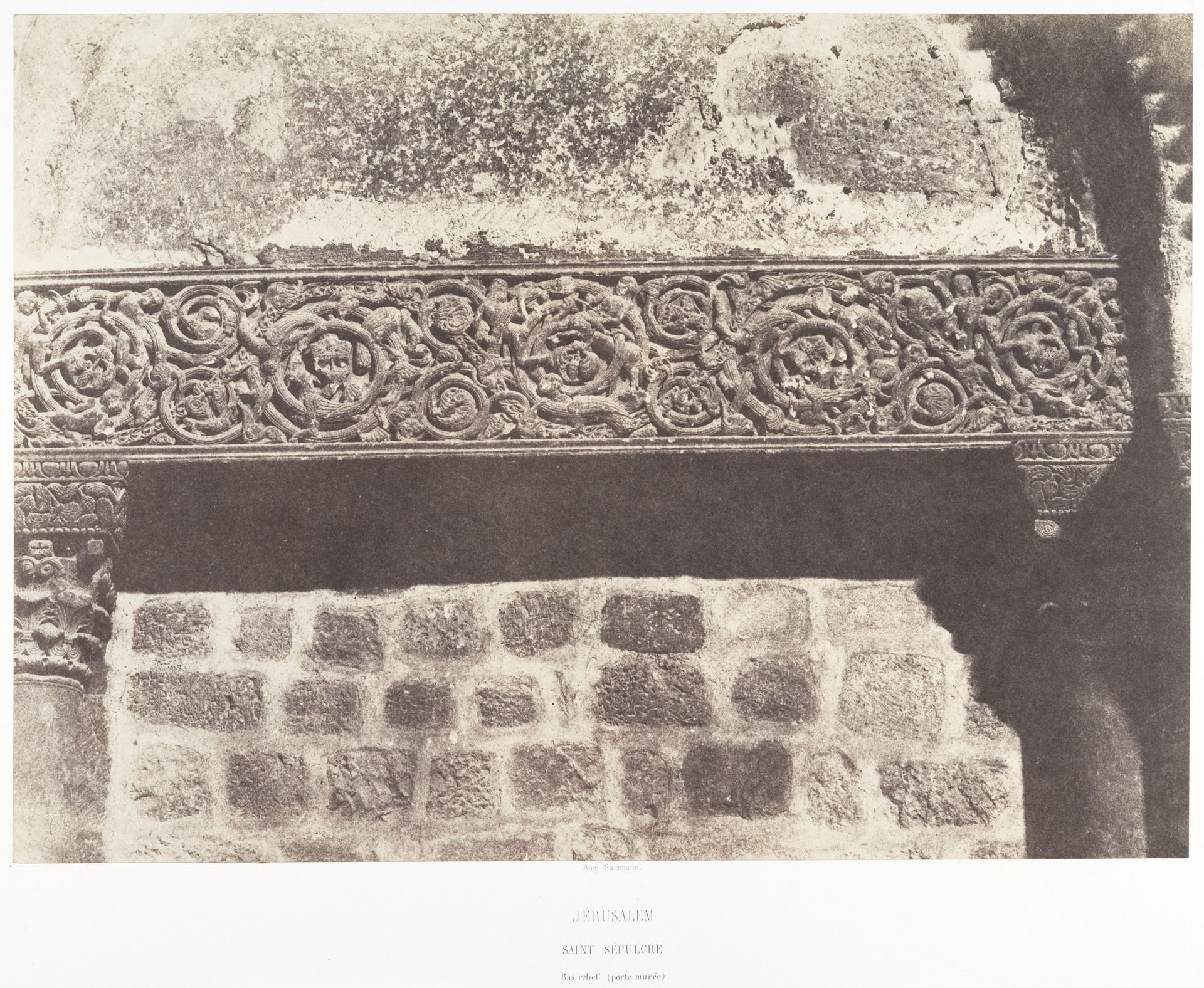 Jérusalem, Saint-Sépulcre, Bas-relief (porte murée) by Auguste Salzmann