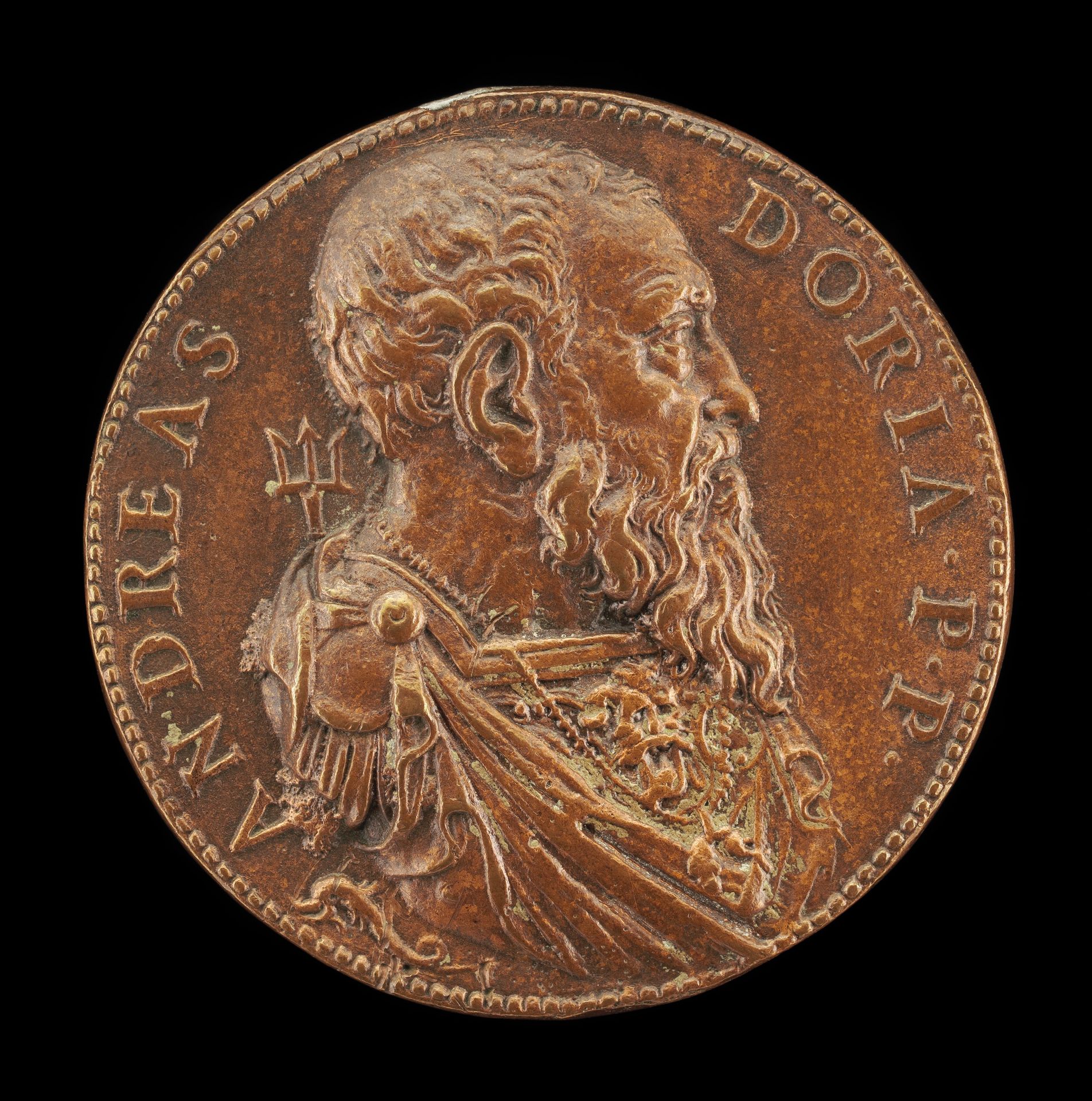 Andrea Doria, 1466-1560, Genoese Admiral [obverse] by Leone Leoni