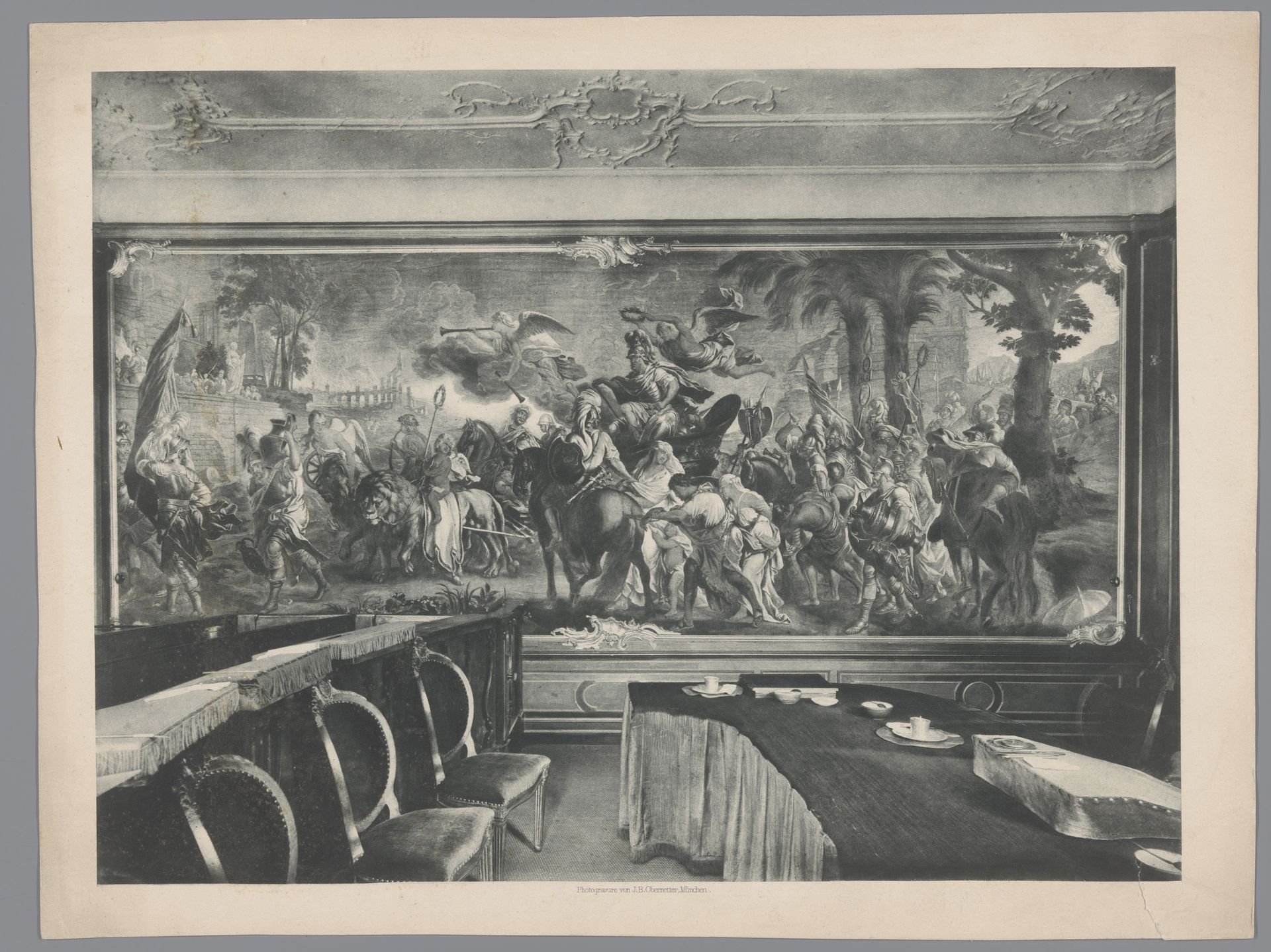 Zaal in het oude gerechtsgebouw te Middelburg by Johann Baptist Obernetter