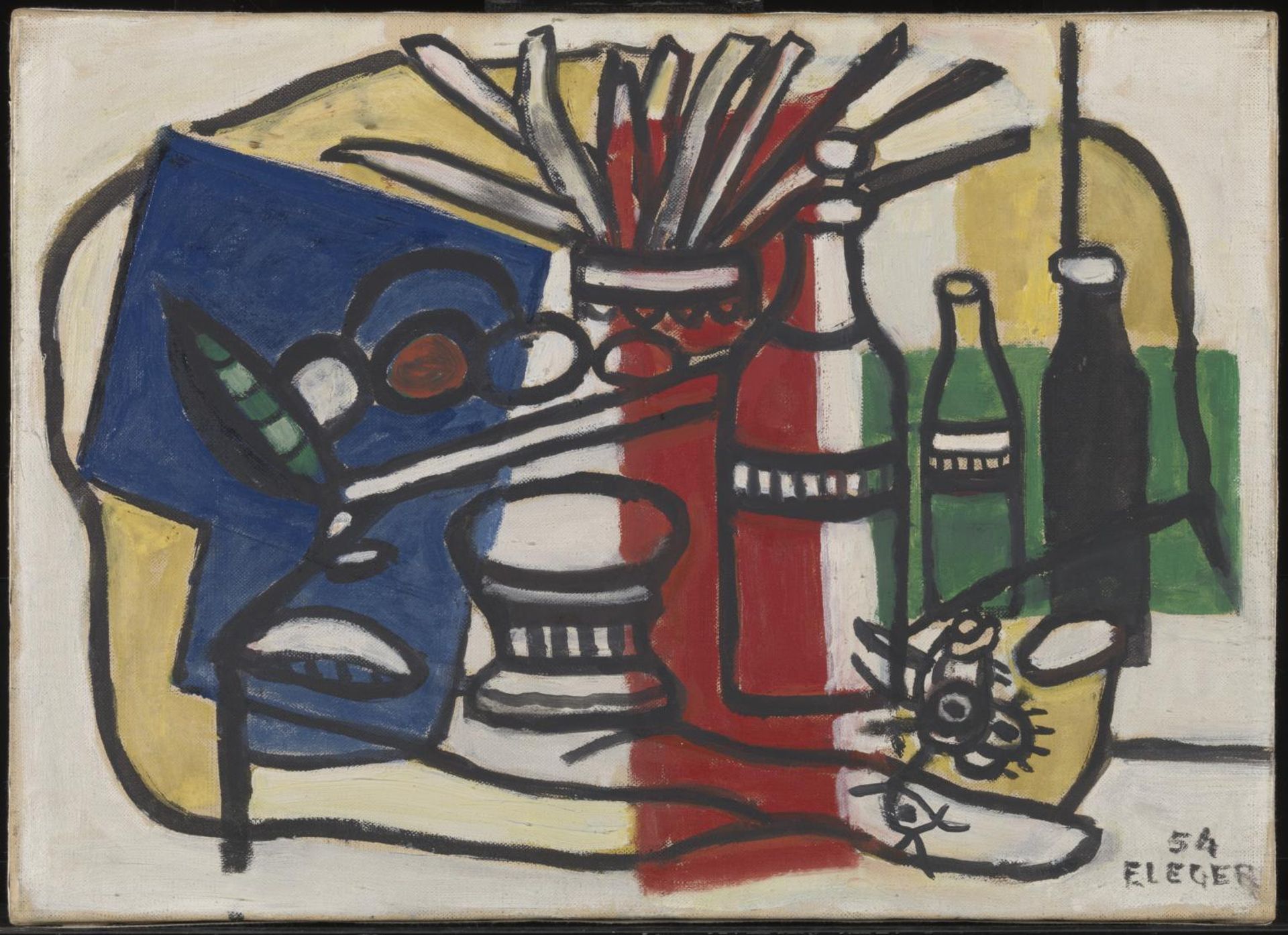 Three Bottles by Fernand Léger