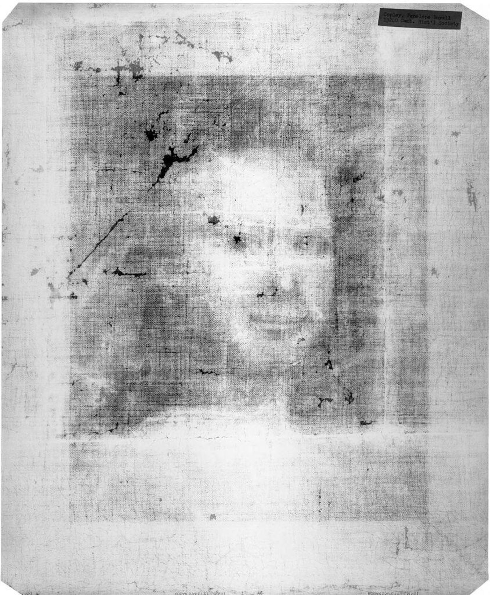 X-radiograph(s) of "Penelope Royall" by Artist of original: John Singleton Copley