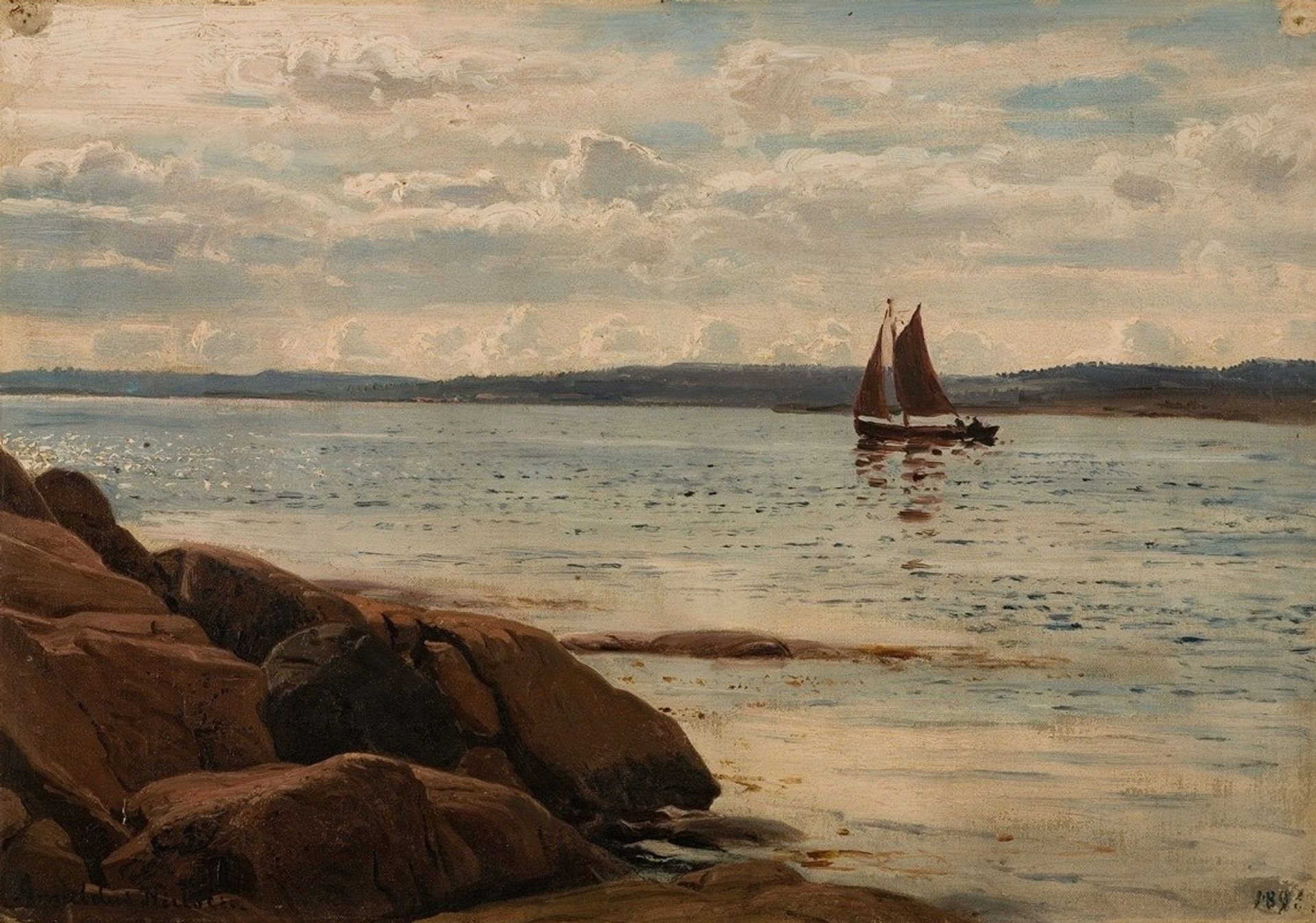 Strandparti, Hvaler by Amaldus Nielsen