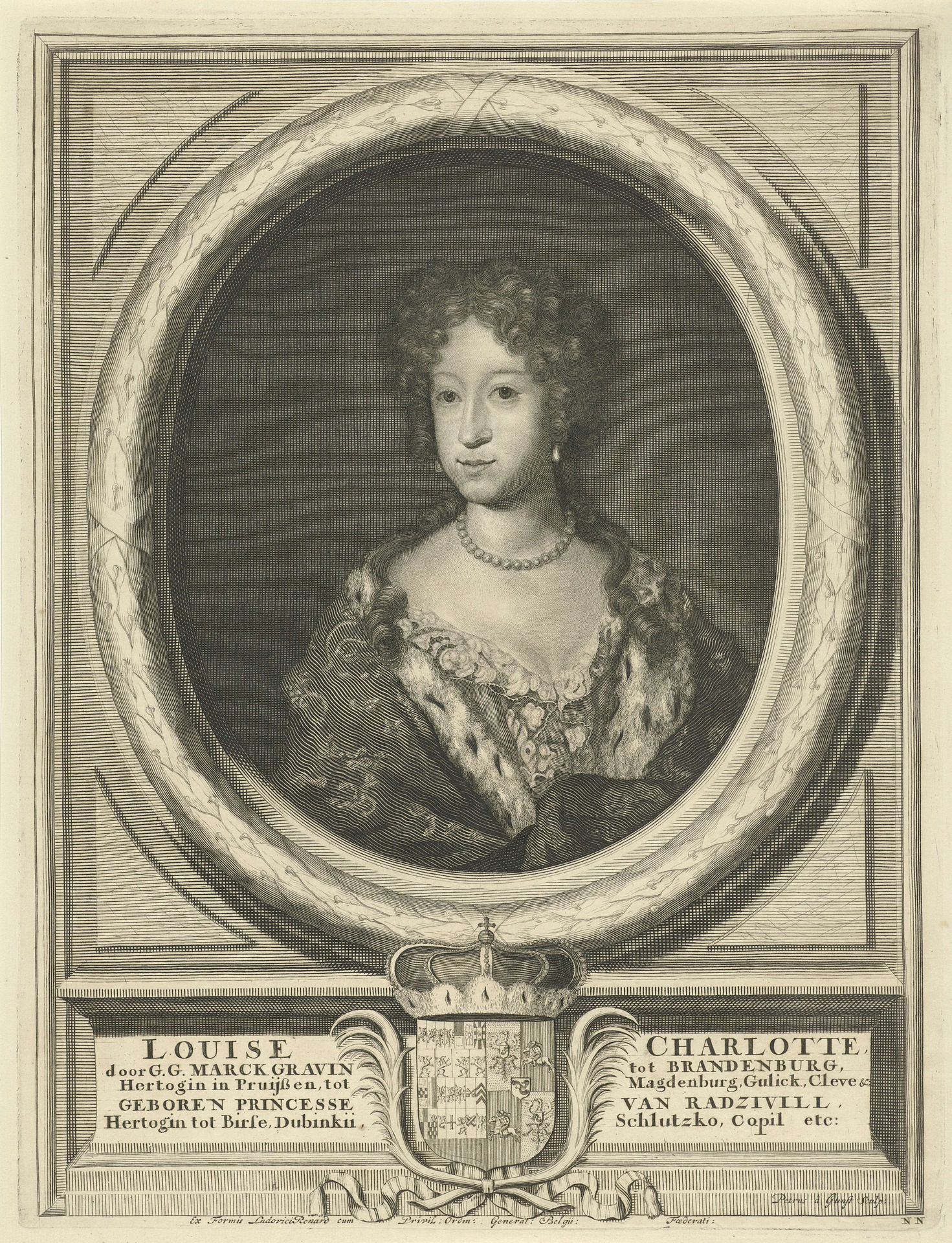 Portret van Ludwika Karolina Radziwill by Pieter van Gunst