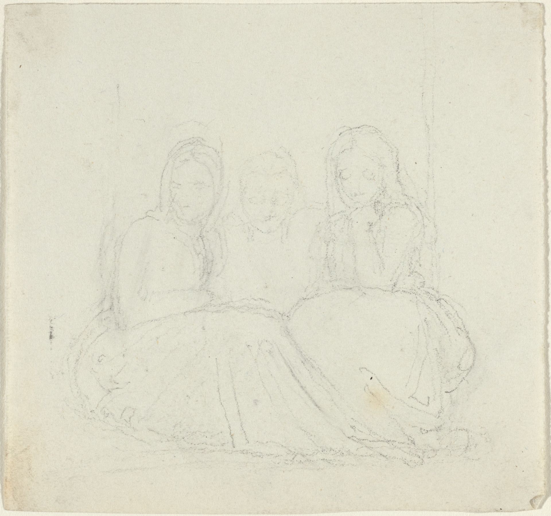 Three Seated Female Figures by John Flaxman