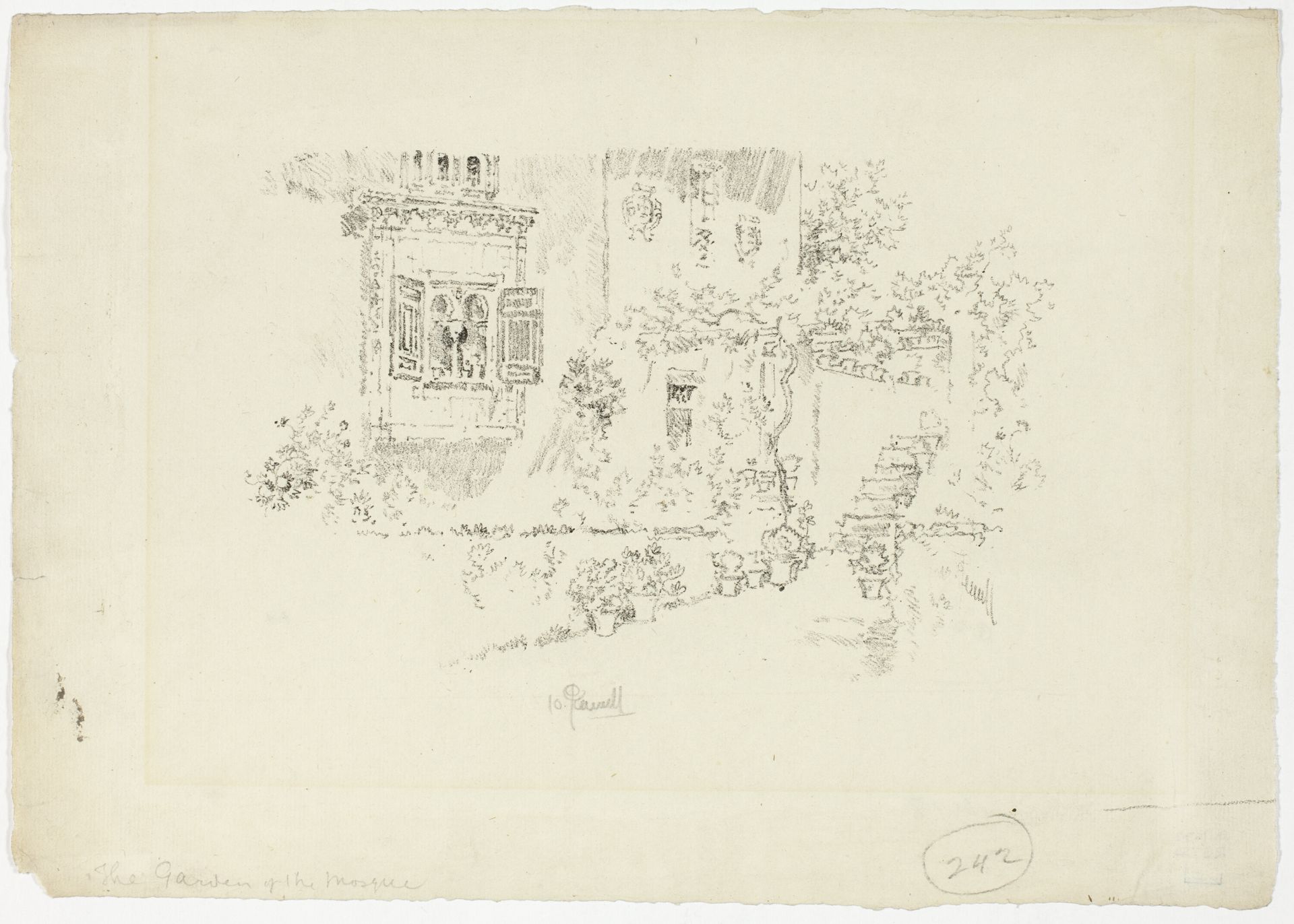 The Garden of the Mosque I by Joseph Pennell