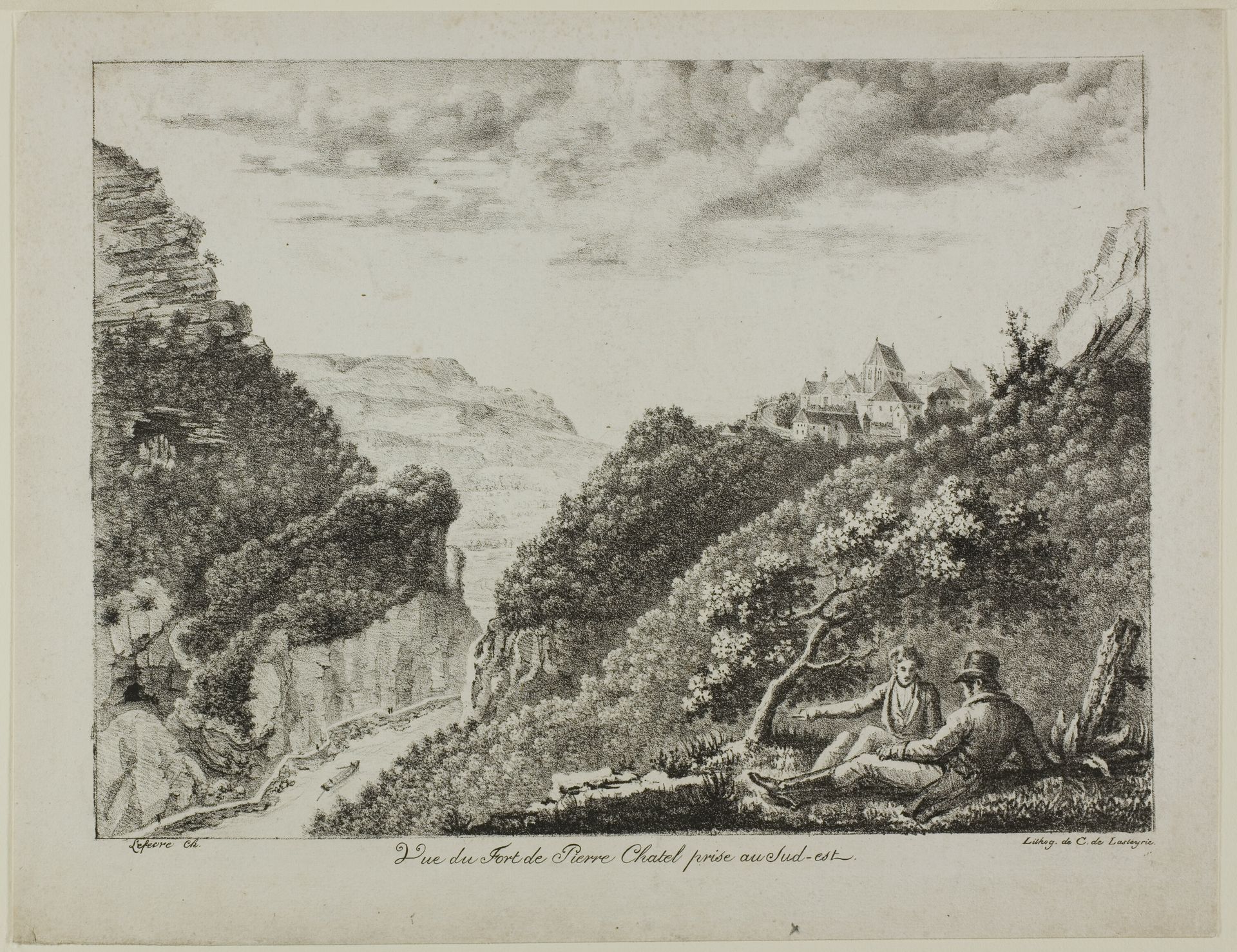 View of Fort Pierre Chatel toward the Southeast by Charles Lefèvre
