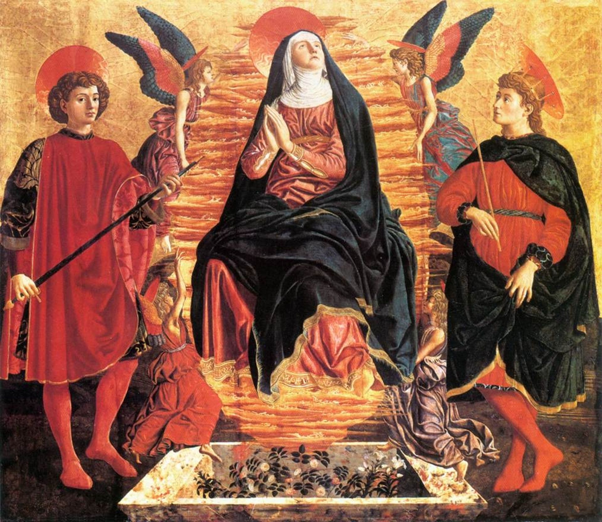 Our Lady of the Assumption with Saints Miniato and Julian by Andrea del Castagno