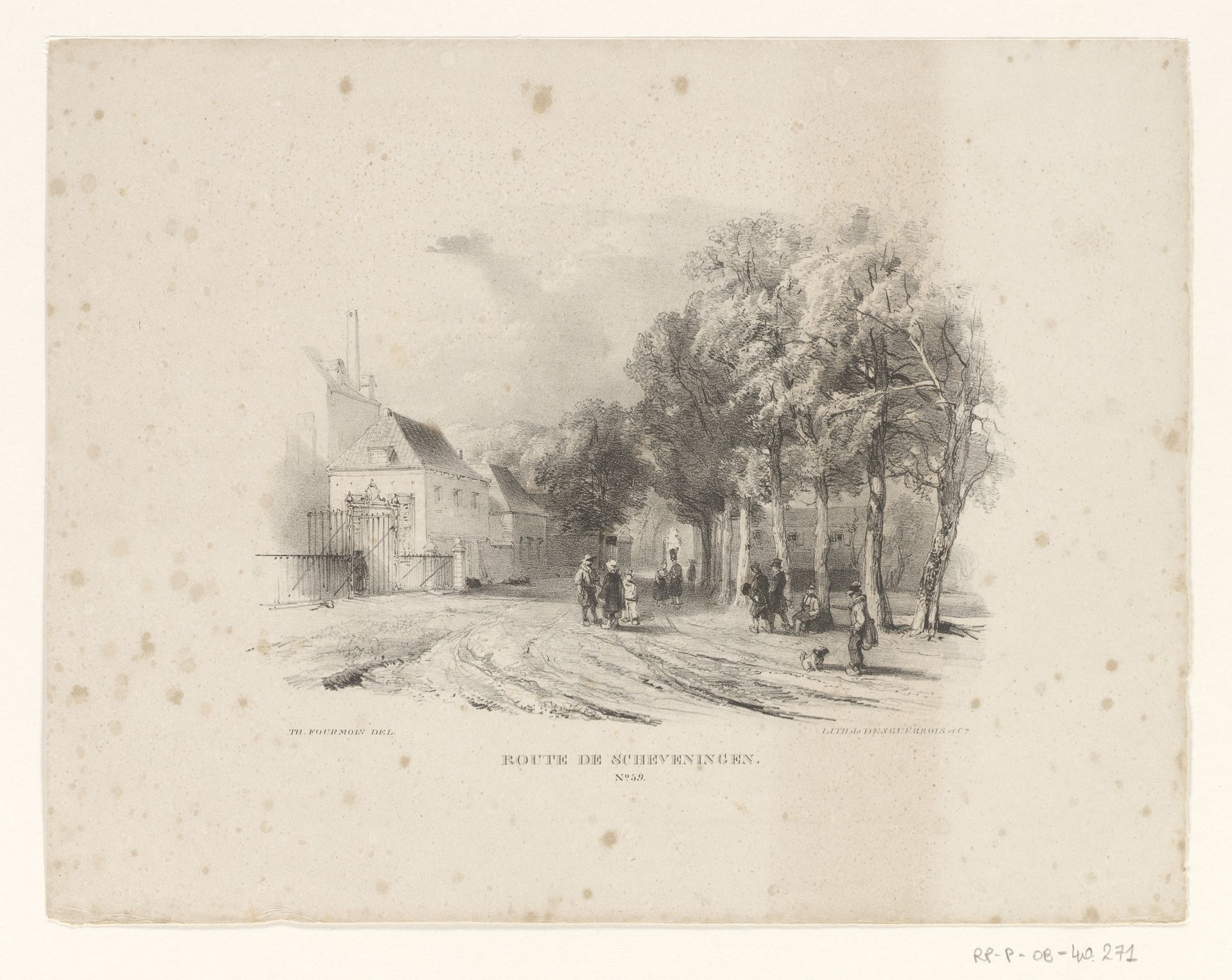 Gezicht op de Scheveningseweg by Théodore Fourmois