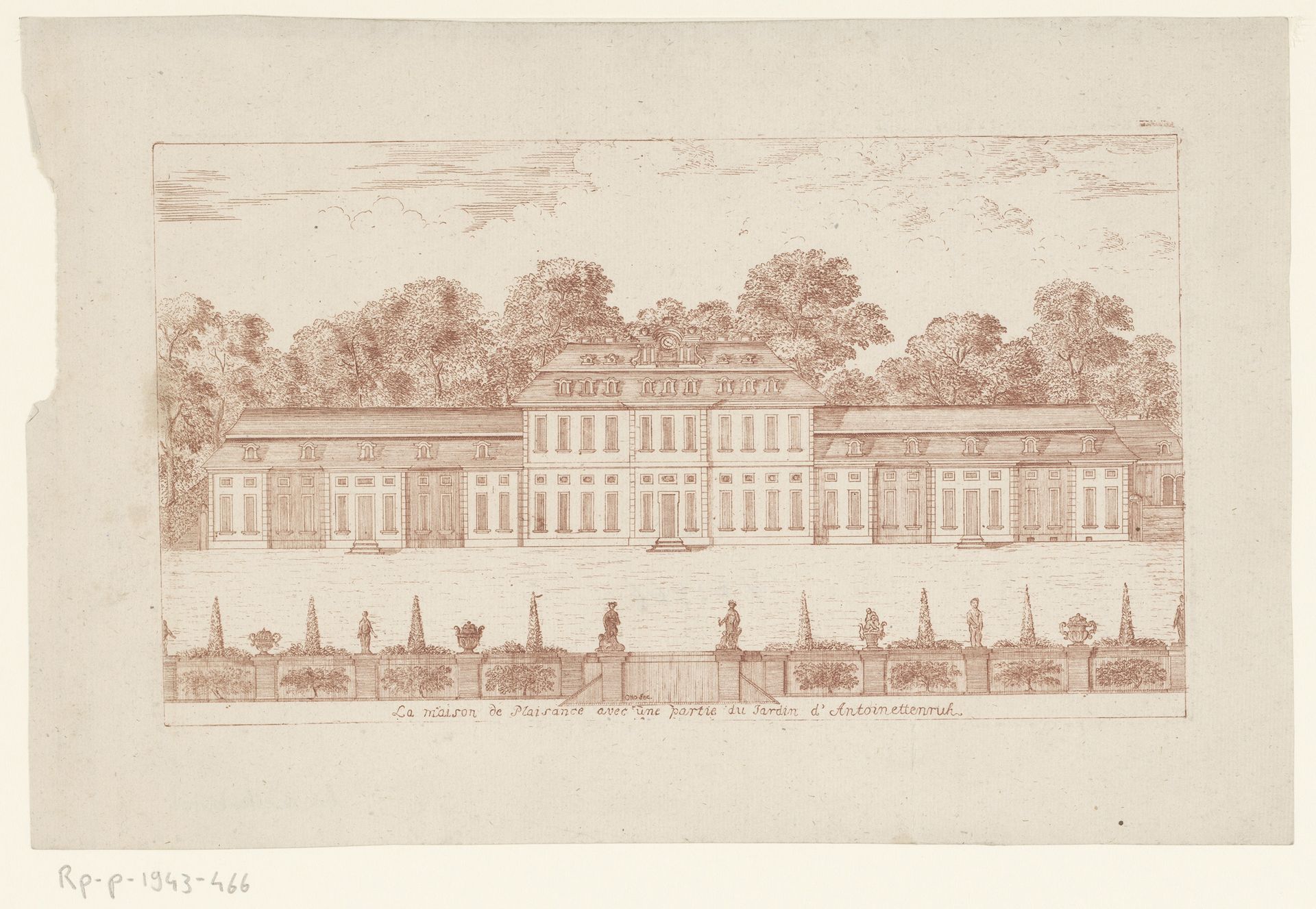 Gezicht op Schloss Antoinettenruh by Otto