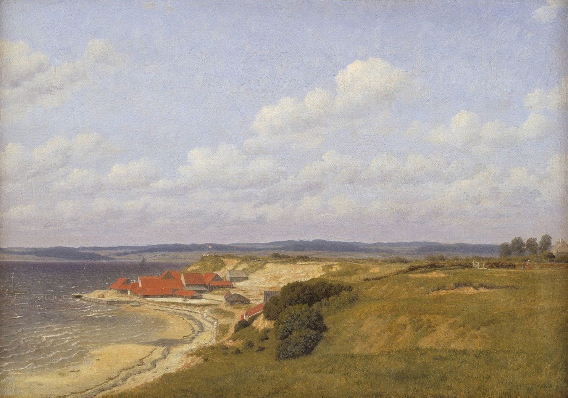 Renbjærg Tileworks by Flensburg Fiord by Christoffer Wilhelm Eckersberg