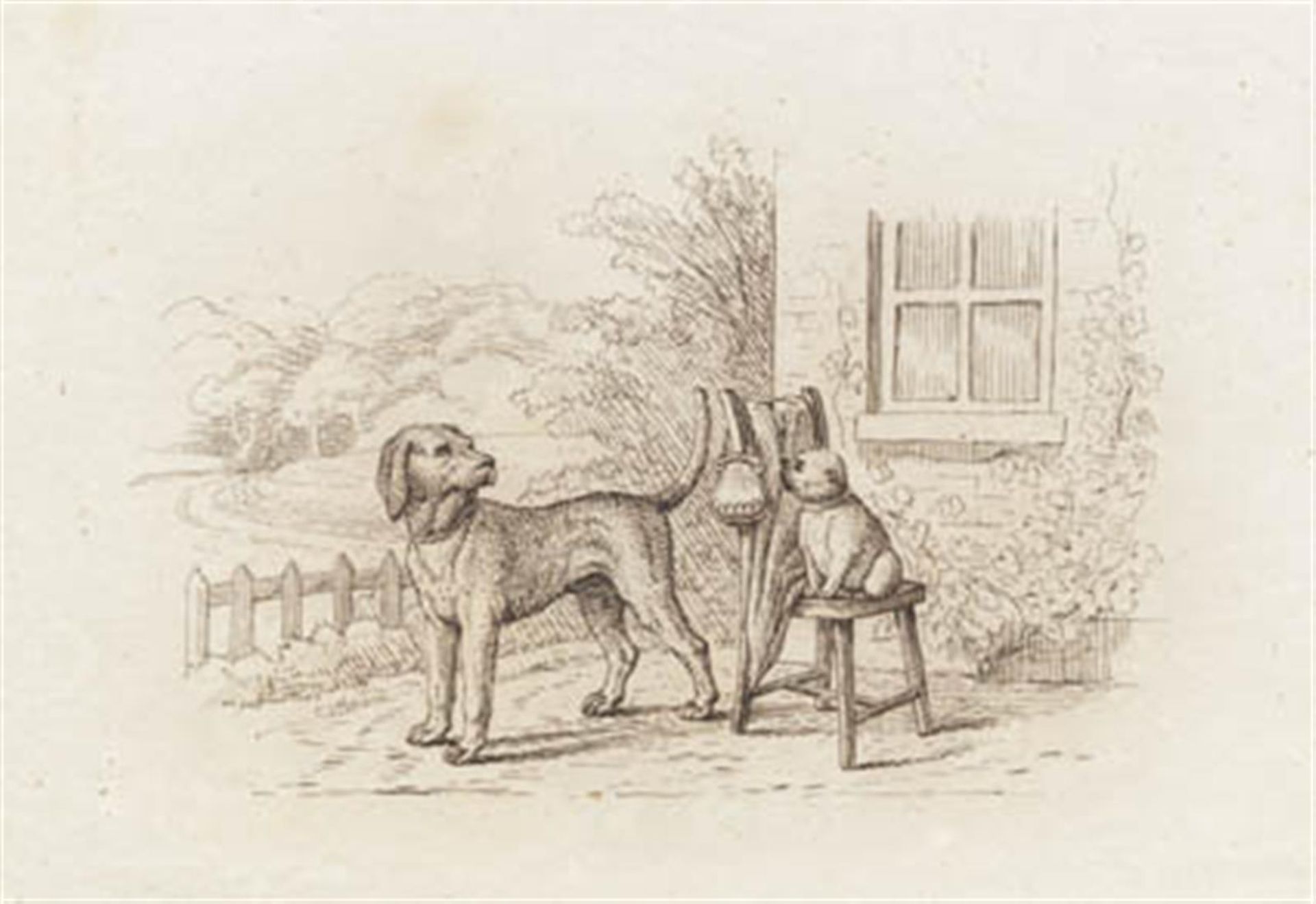 Illustration til "Halvhundrede Fabler for Børn" af Hey by Martinus Rørbye