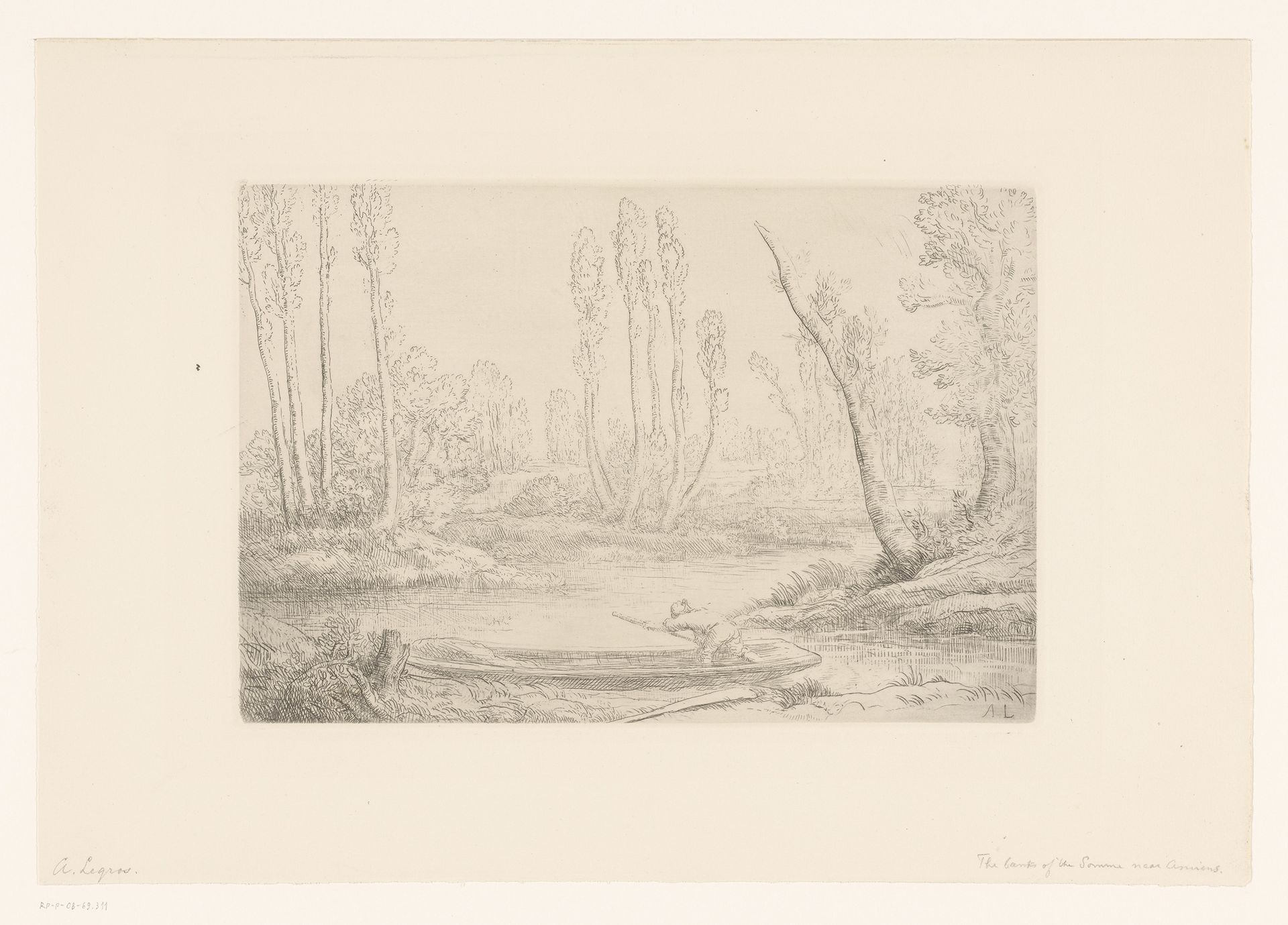 Oever van de Somme in de buurt van Amiens by Alphonse Legros