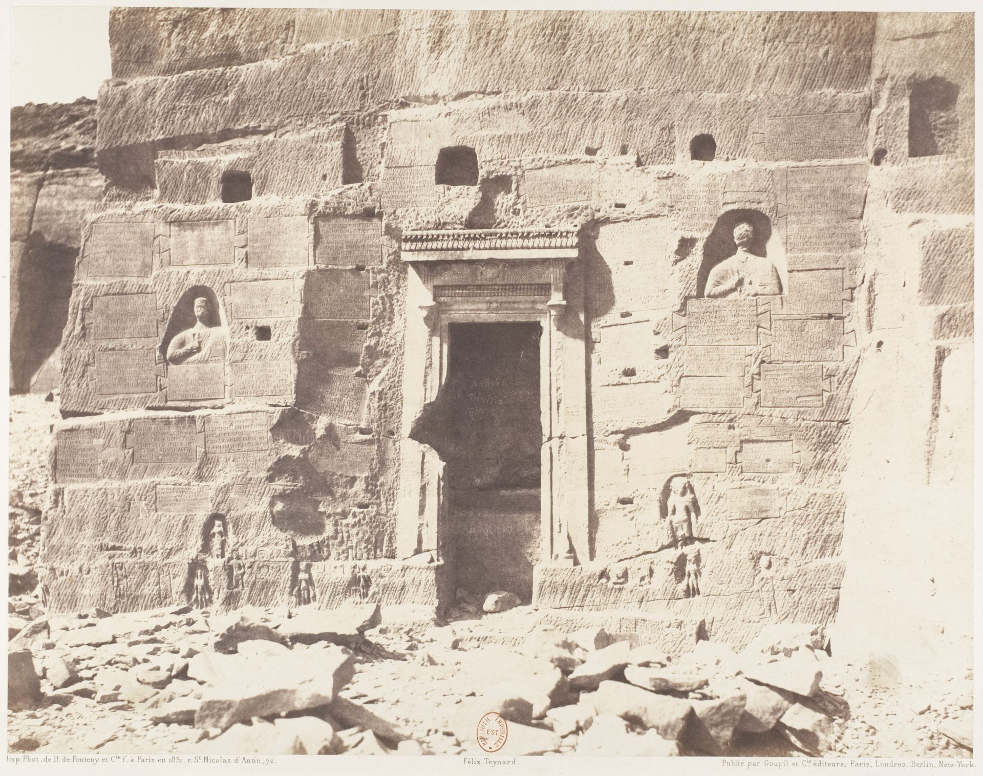 Kardâcy, Sanctuaire, Niches et Inscriptions Taillées dans les Carrières by Félix Teynard