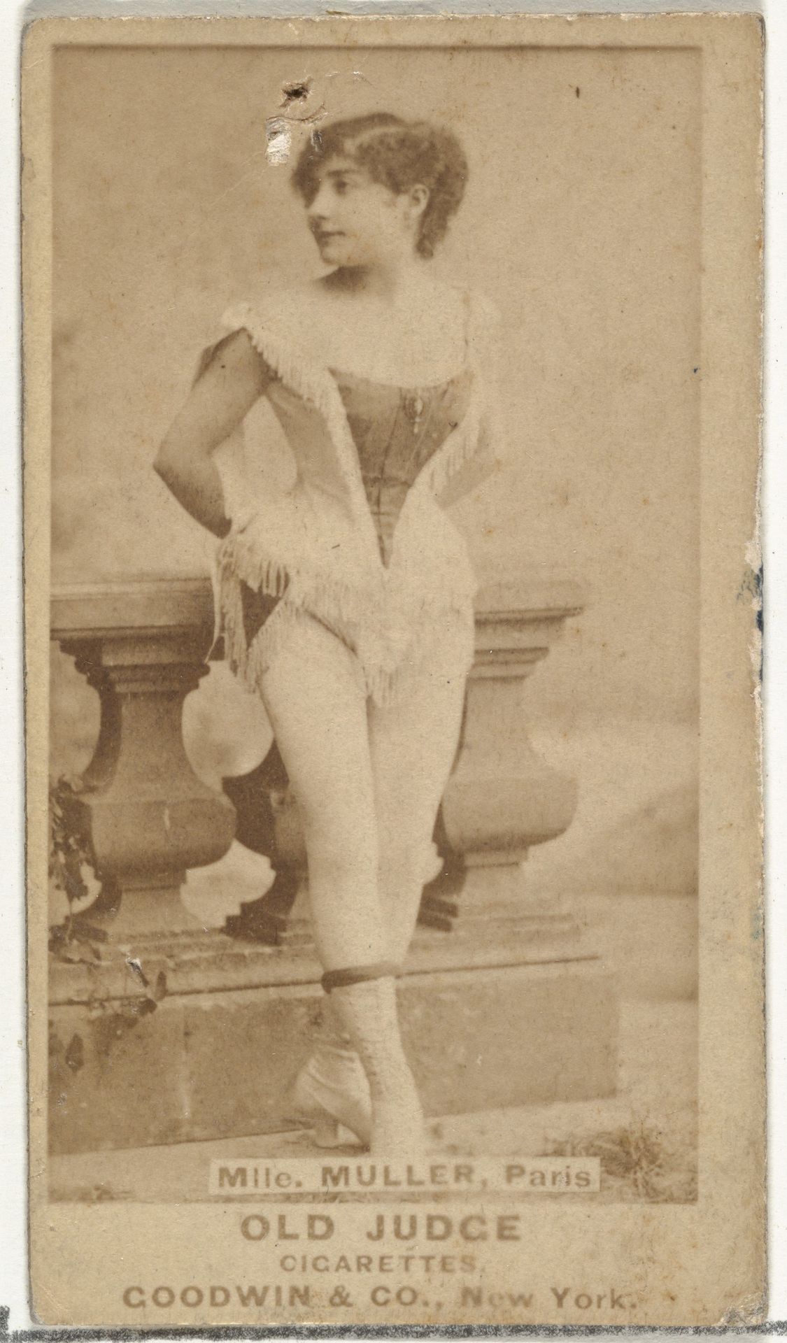 Mlle. Muller, Paris, from the Actors and Actresses series (N171) for Old Judge Cigarettes by Goodwin & Company