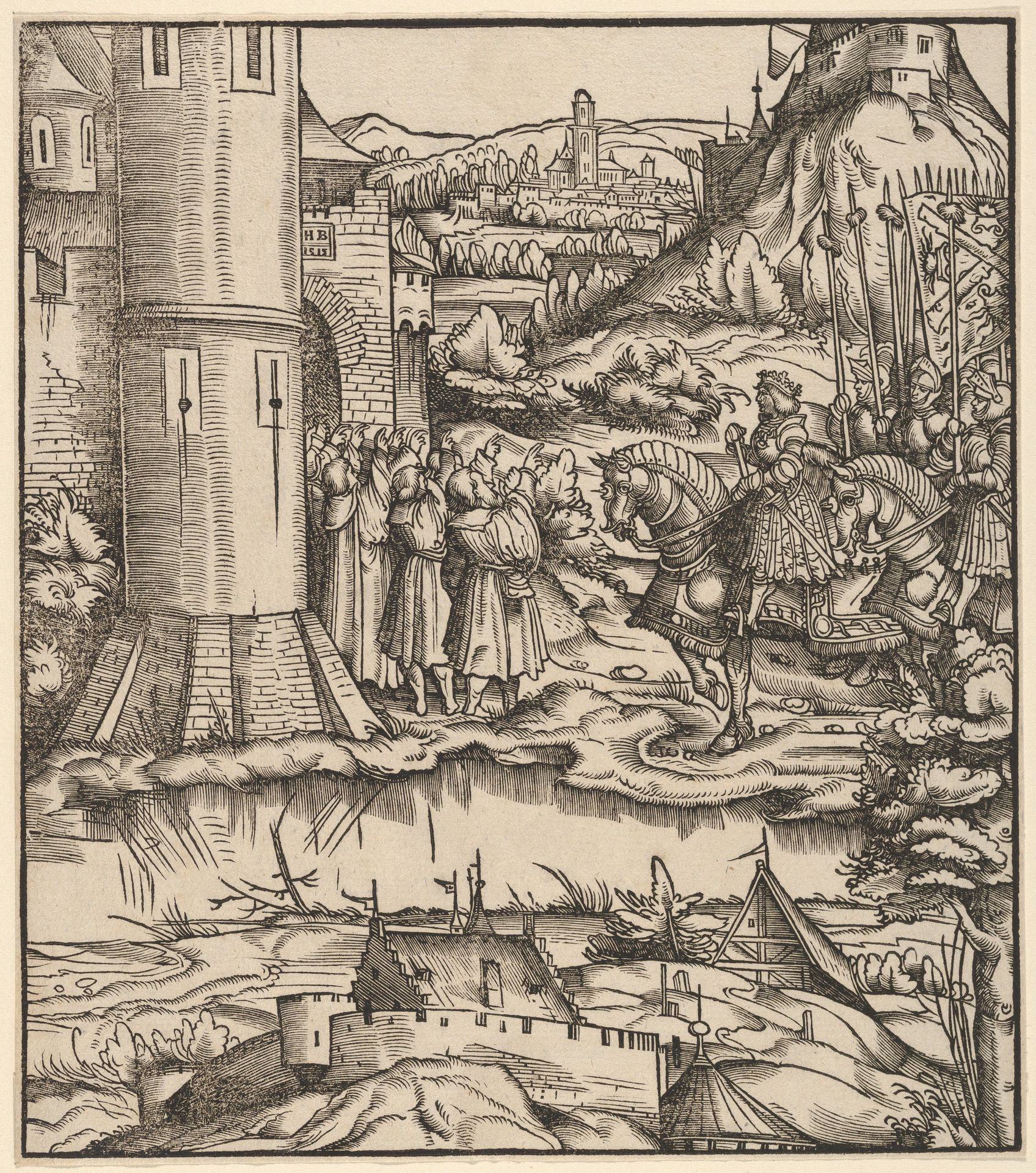 The Surrender of the Venetian Townships, from Der Weisskunig by Hans Burgkmair