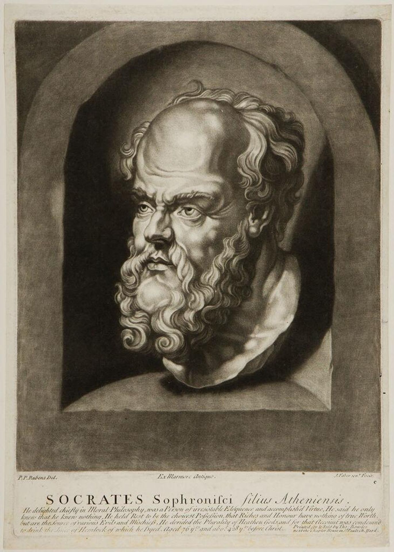 Socrates Sophronisci Filius Atheneisis by Jan Faber the Younger