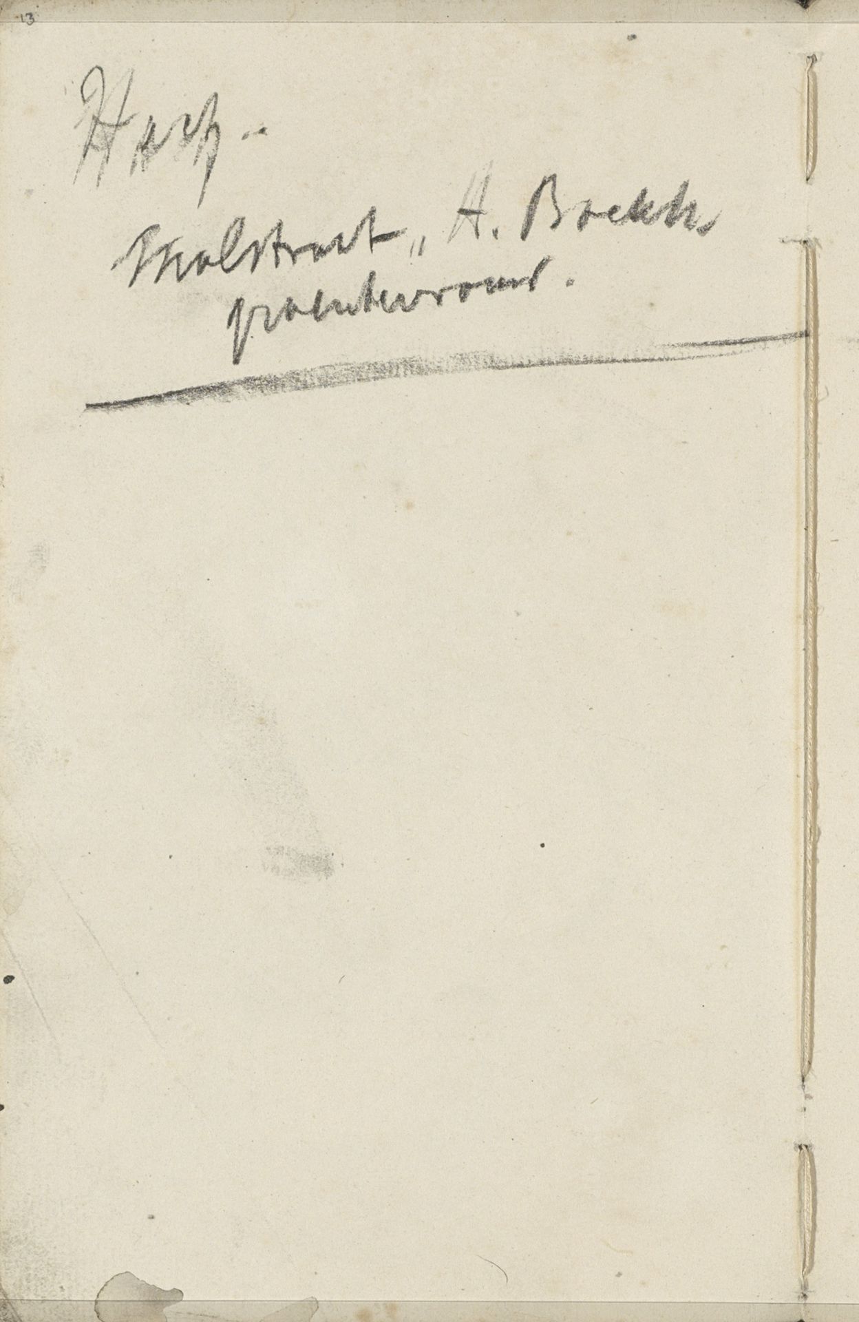 Annotatie by George Hendrik Breitner