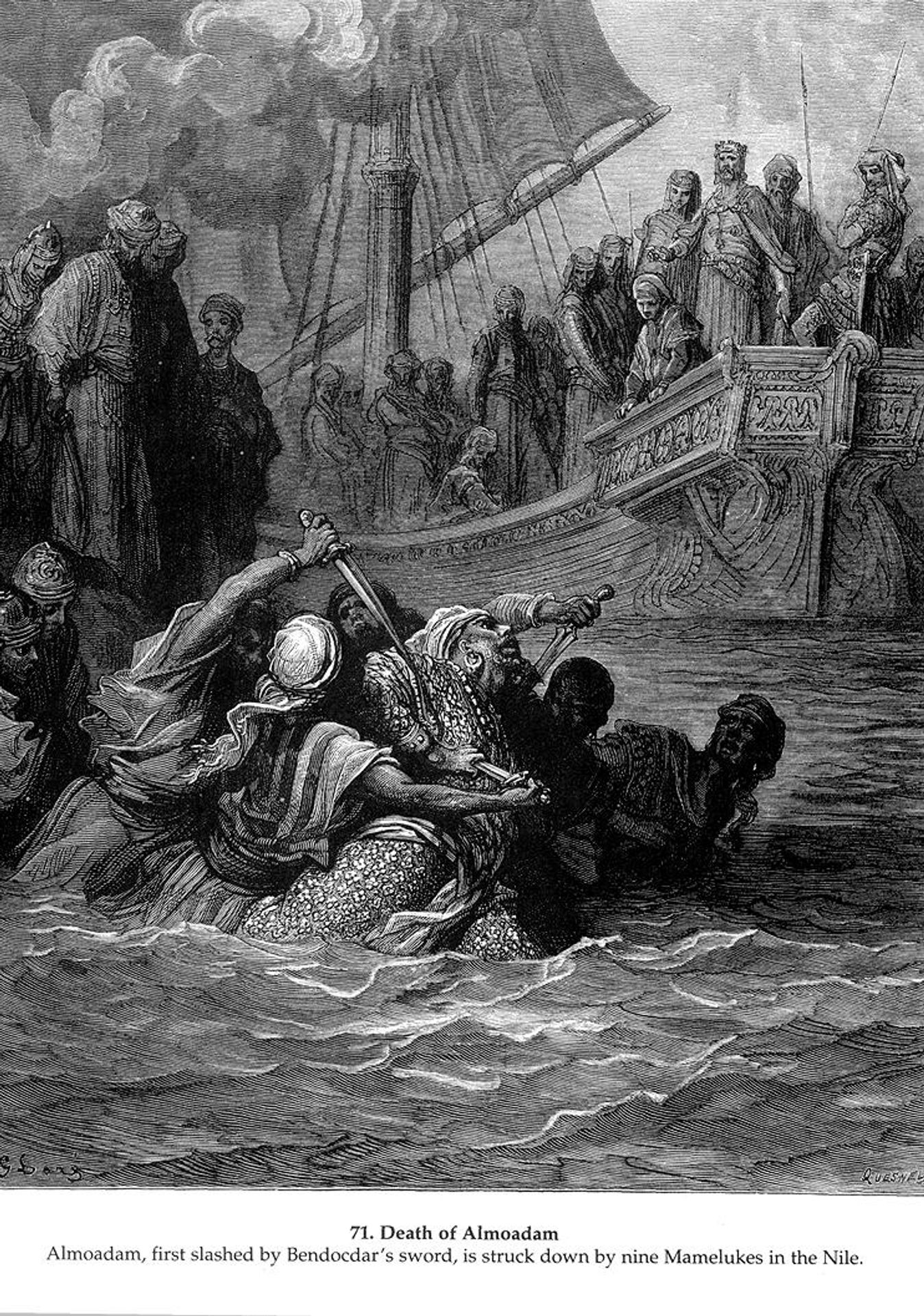 Death of Almoadam by Gustave Dore