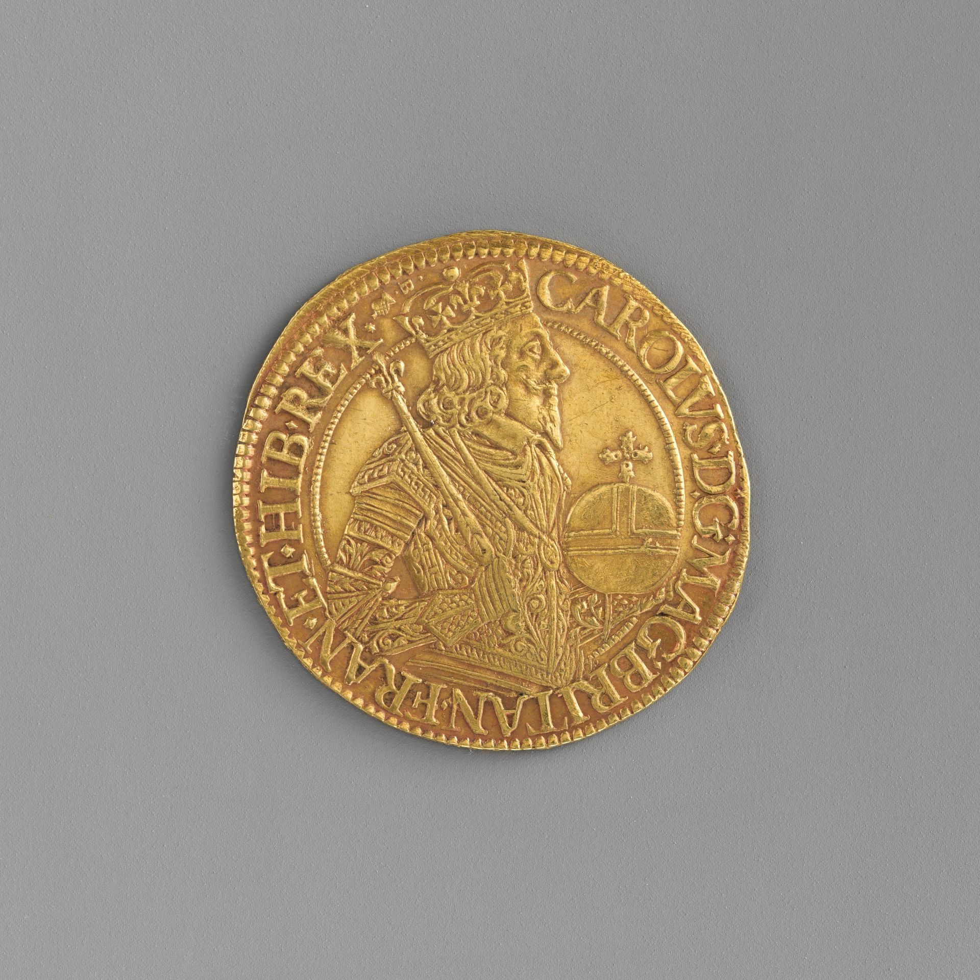Unite coin of Charles I by Nicholas Briot