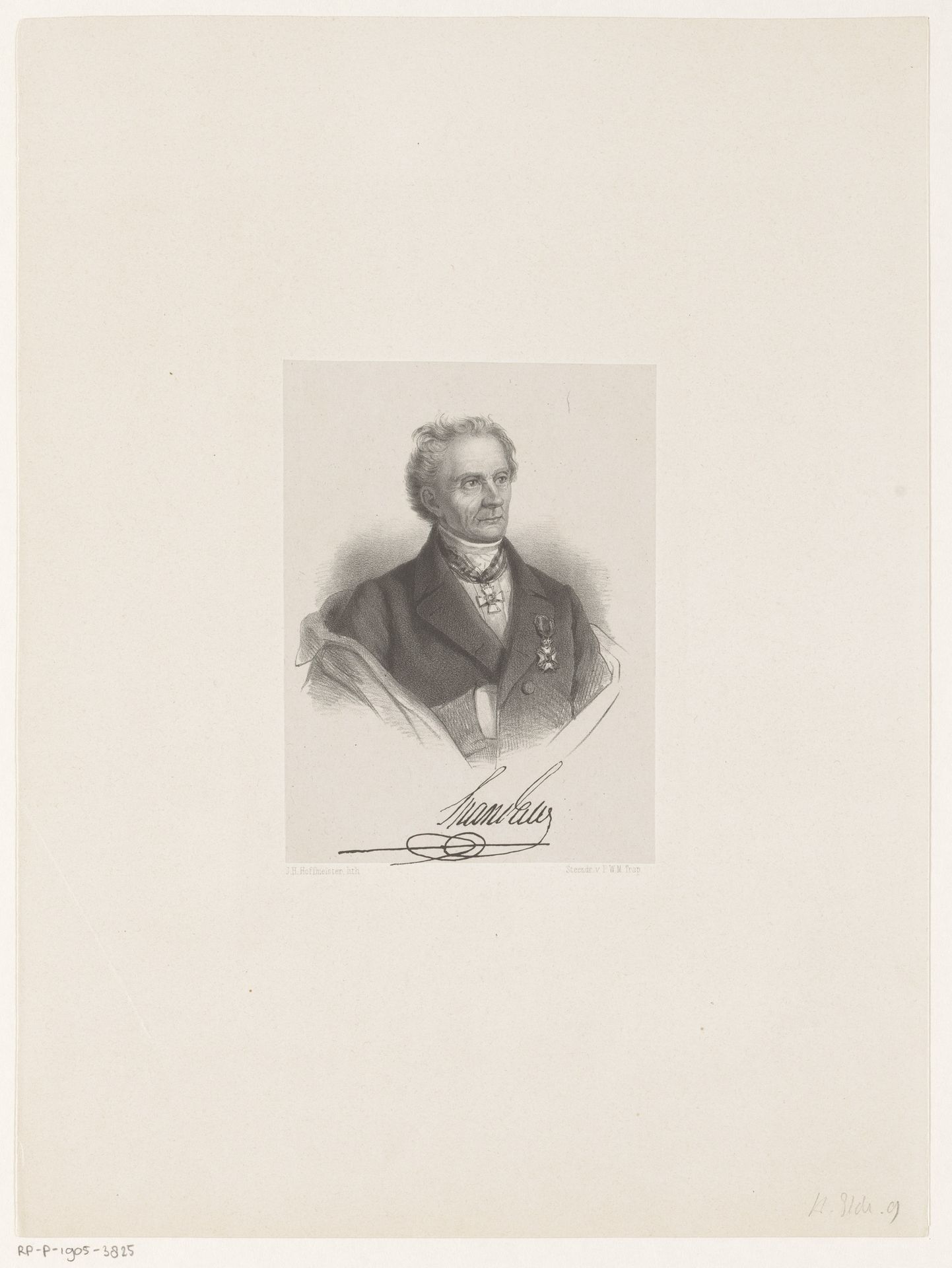 Portret van Hajo Albert Spandaw by Johan Hendrik Hoffmeister