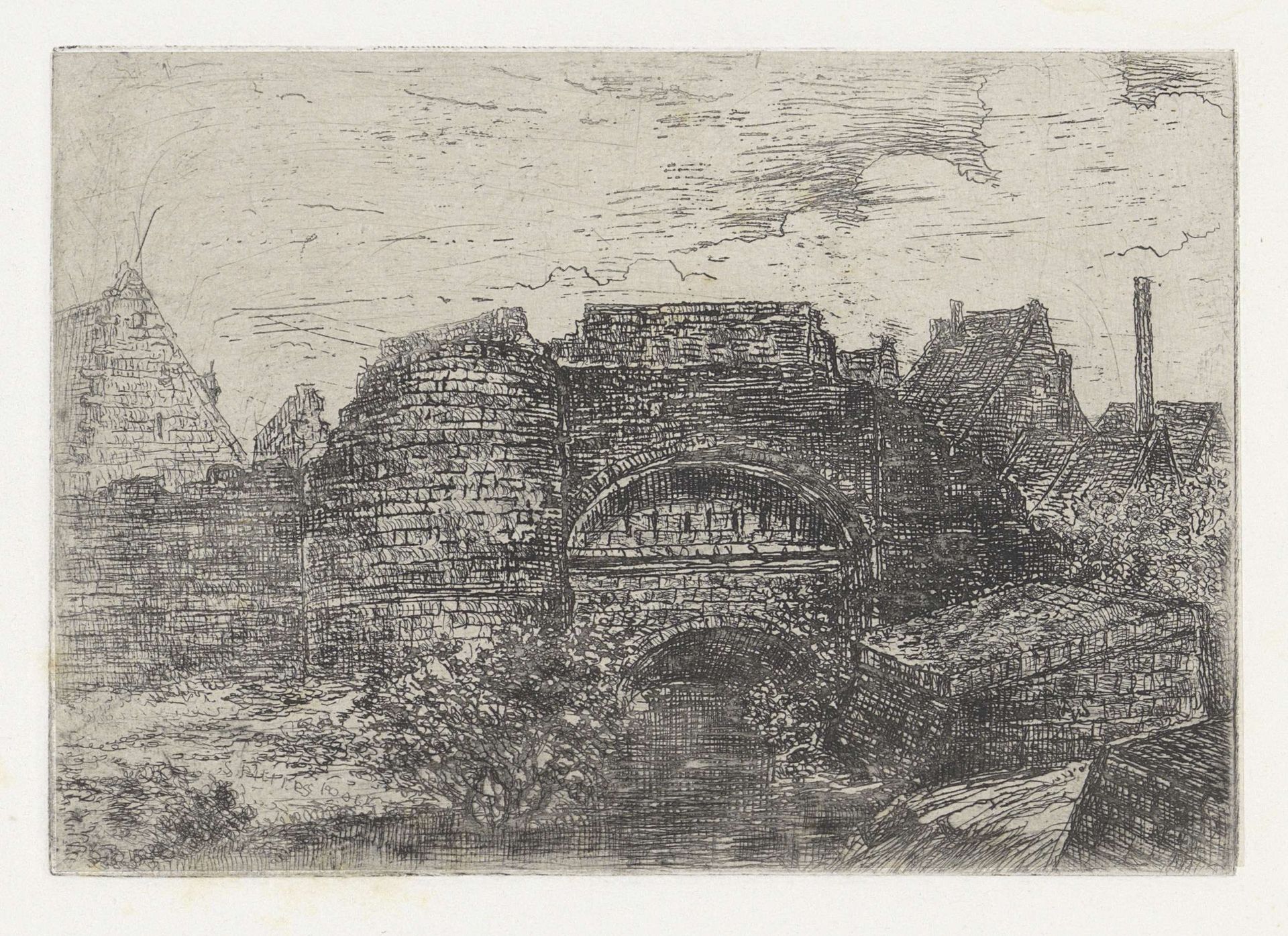 Ruïnes van wallen by Alexander Schaepkens
